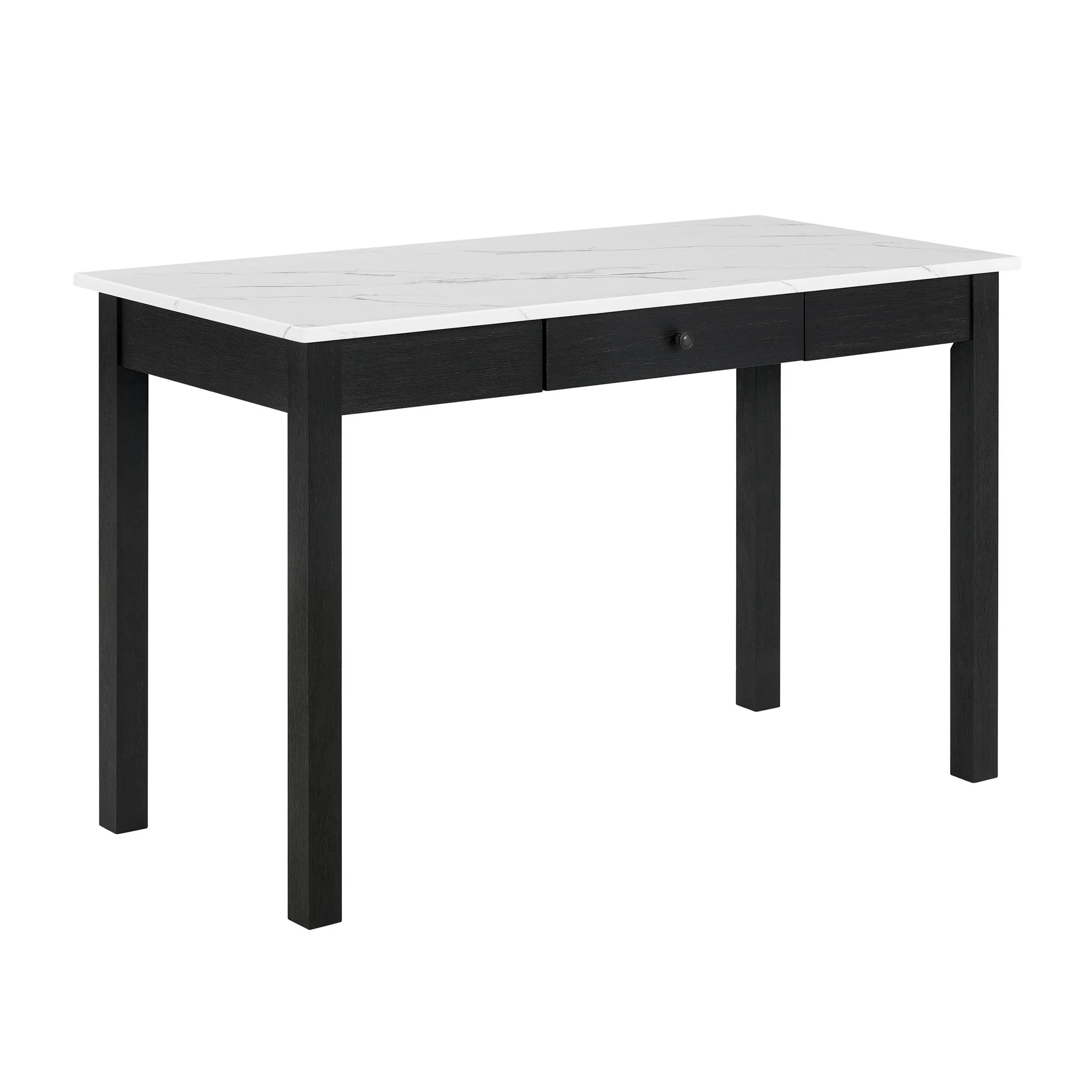 Rylee - Faux Marble Desk - Black / White - Image 3