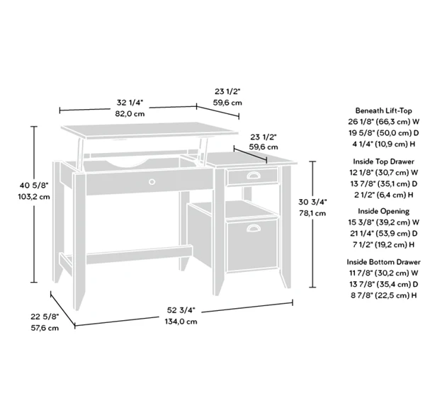 SA422378 RTA Jamocha Wood Lift-Top Desk - Image 6