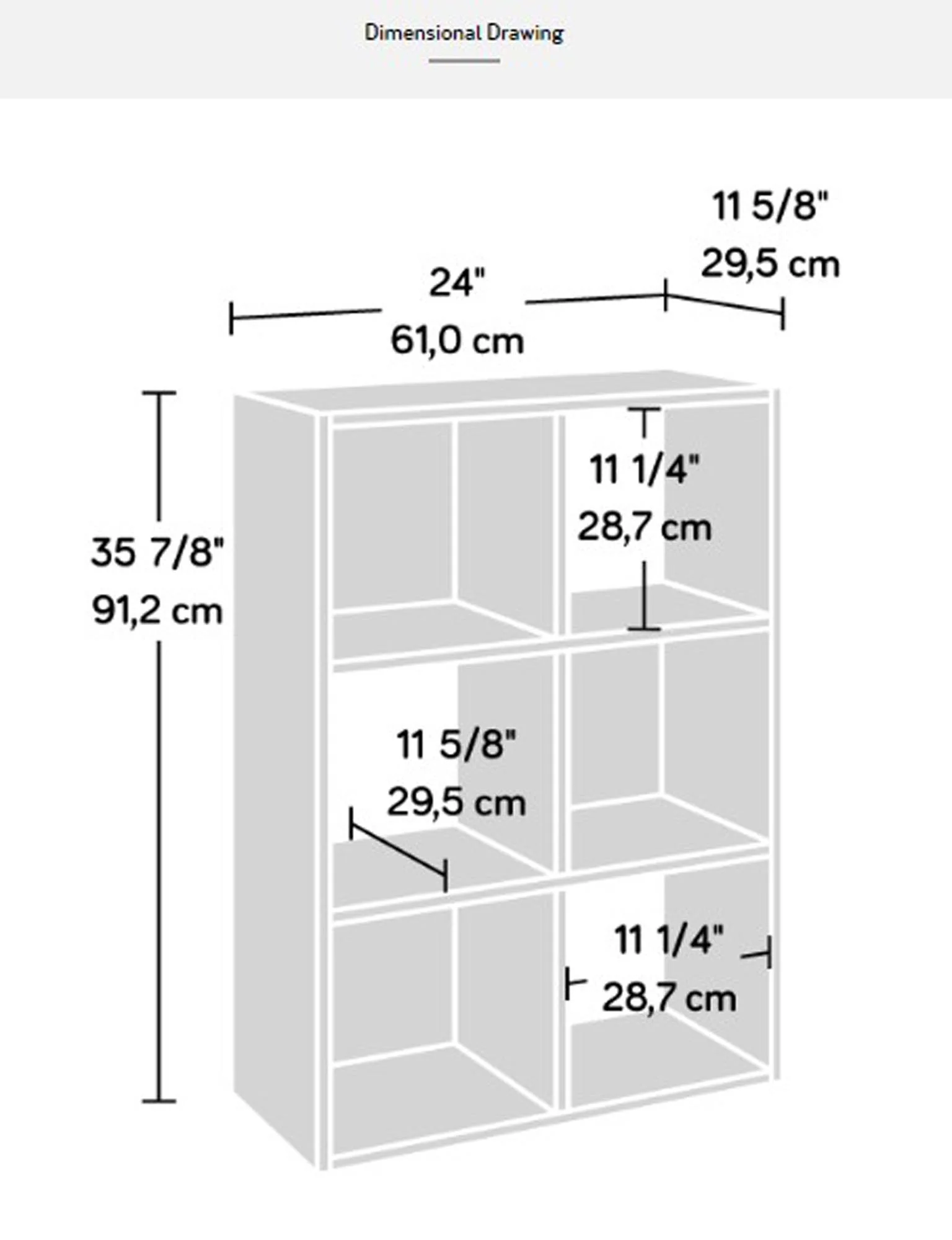 SA426490 RTA Cinnamon Cherry 6-Cube Organizer - Image 4