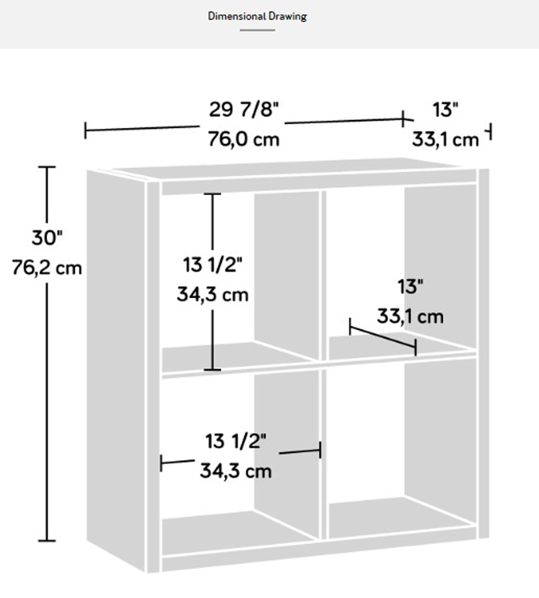 SA431284 RTA Mystic Oak 4-Cube Organizer - Image 5