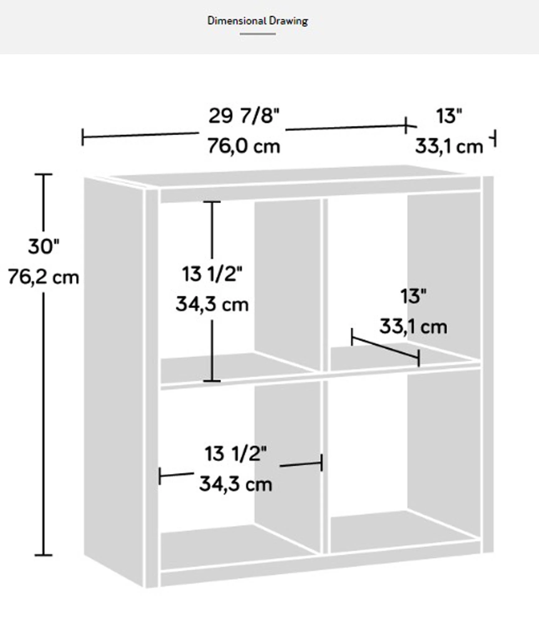 SA431399 RTA Rural Pine 4-Cube Organizer - Image 6