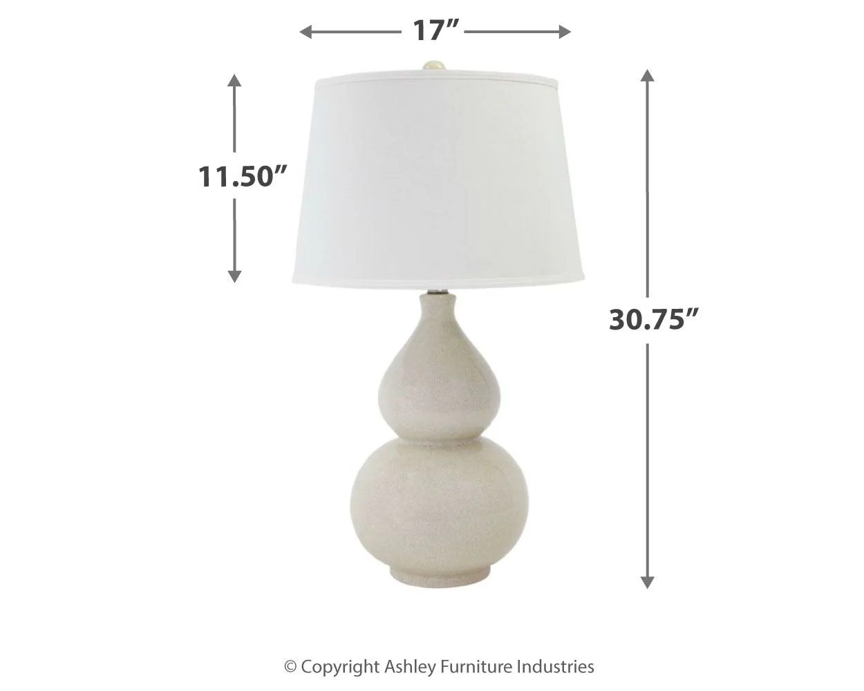 Saffi - Ceramic Table Lamp  - Cream - Image 3