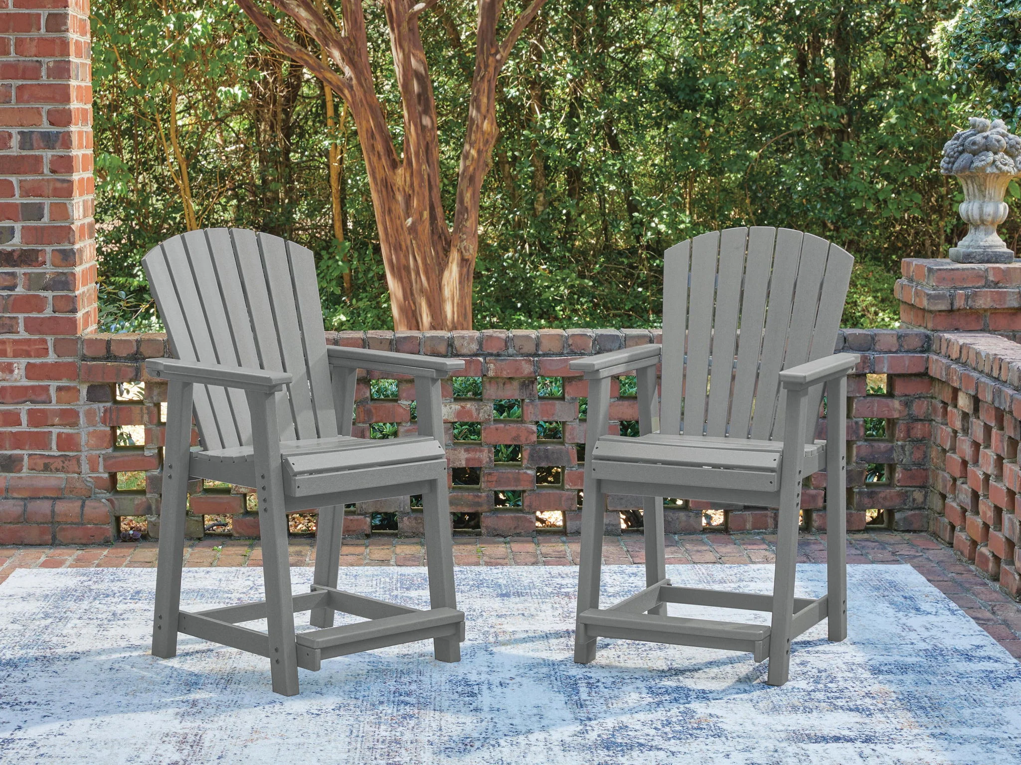 Sanctuary Beach - Barstool (Set of 2) - Dark Gray - Image 3