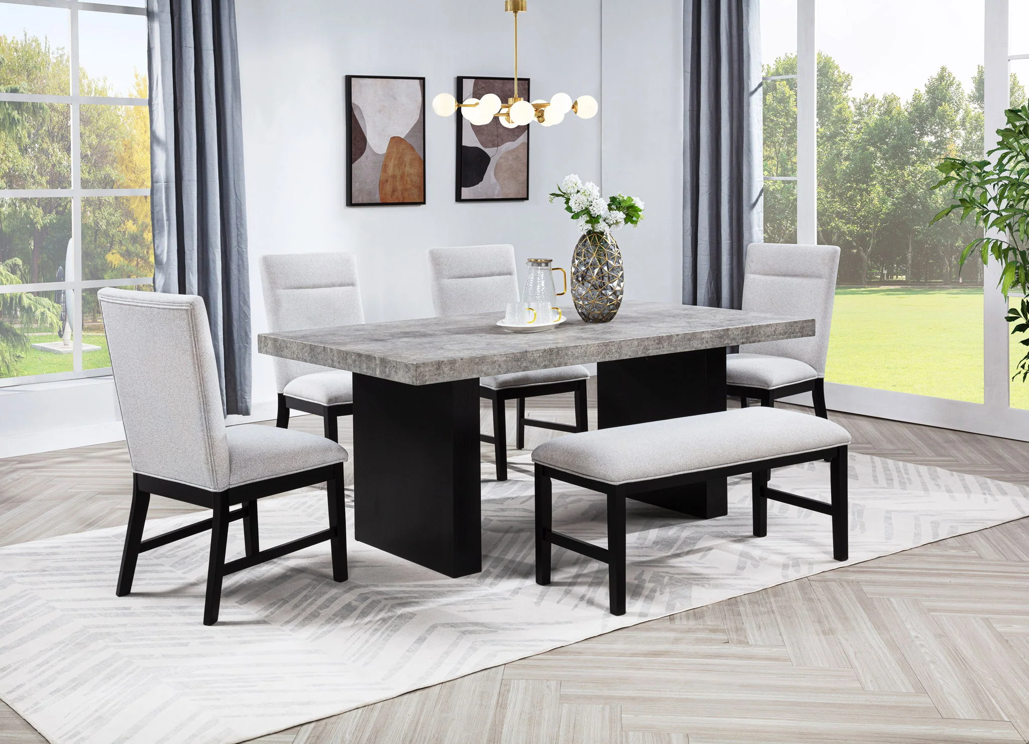 Sebastian - Side Chair (Set of 2) - Black / Gray - Image 3
