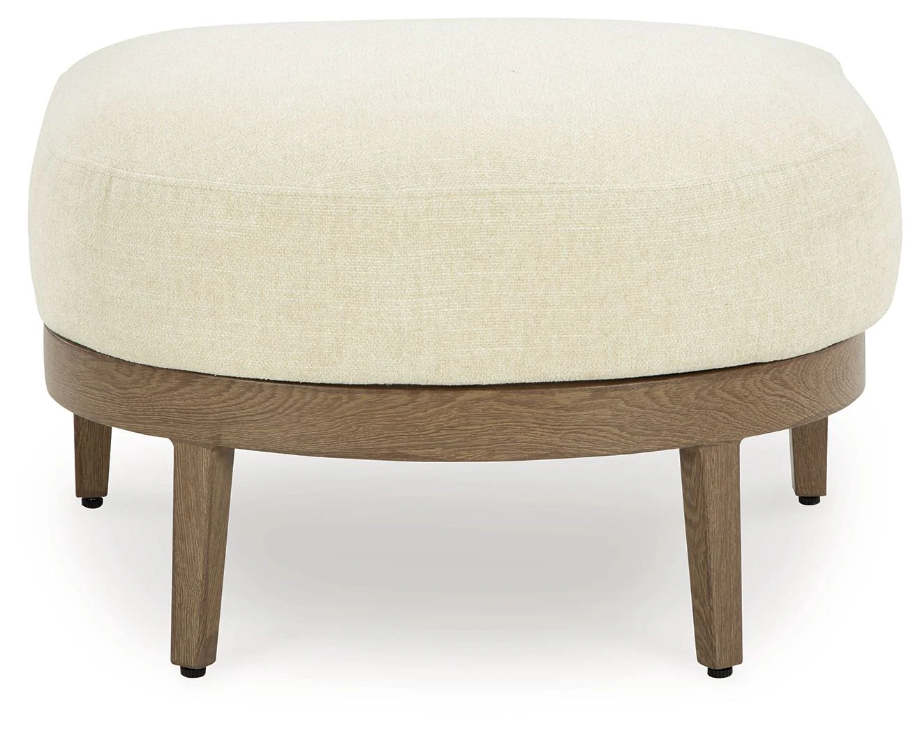 Serene Bay - Ottoman With Cushion - Dark Brown / White - Image 3