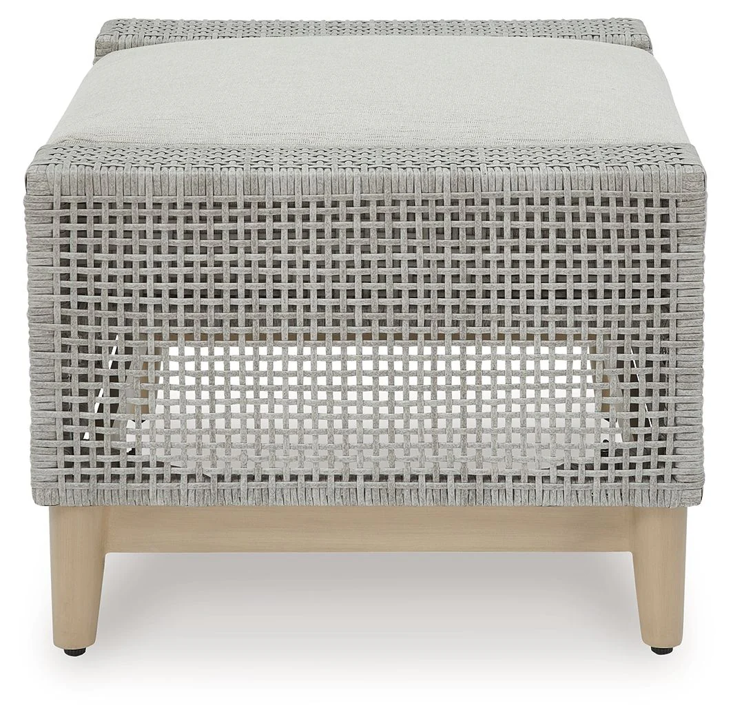 Seton Creek - Ottoman With Cushion - Gray - Image 3