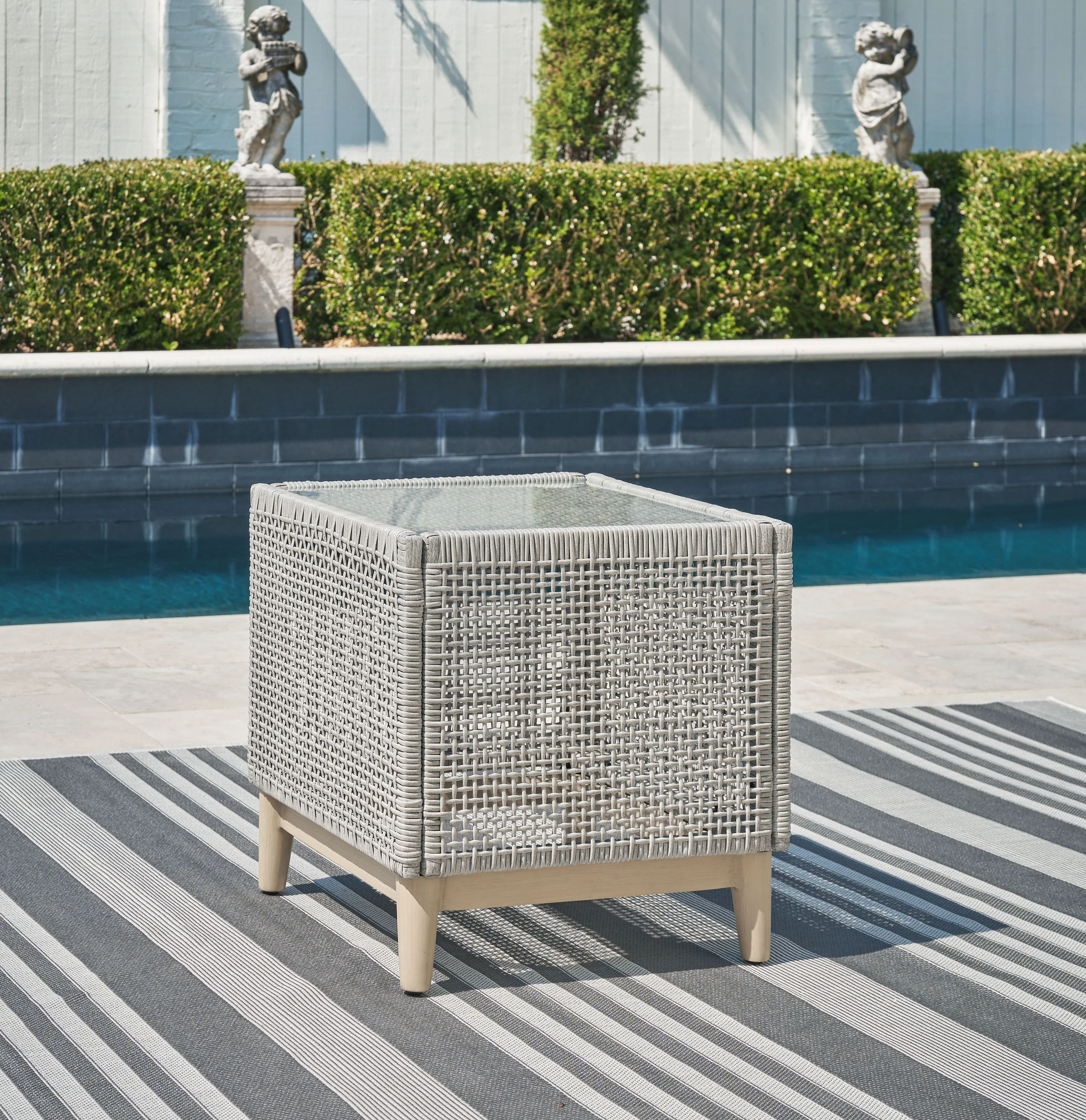 Seton Creek - Square End Table - Gray - Image 2