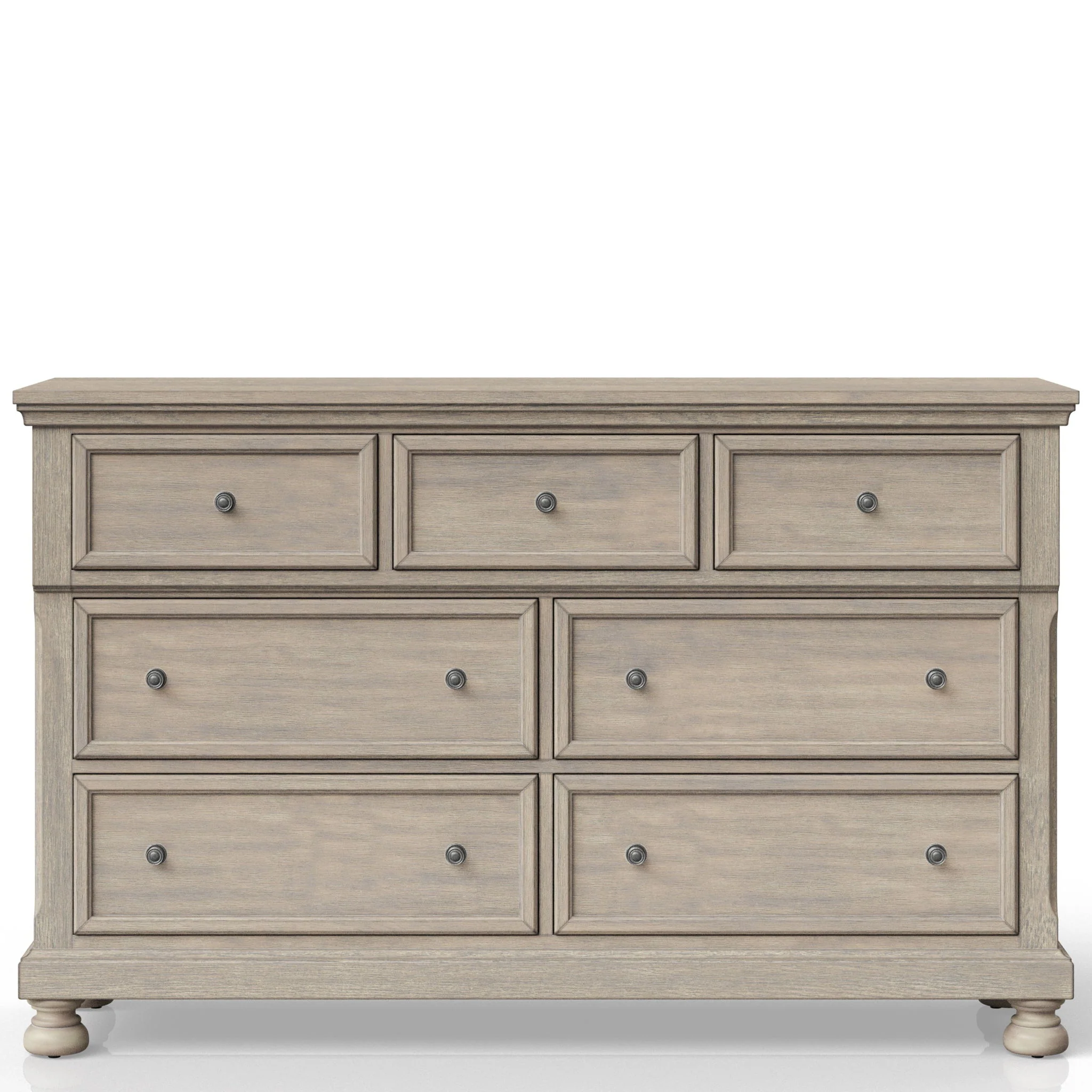 Seven Drawer Dresser - Antique Gray - Image 2