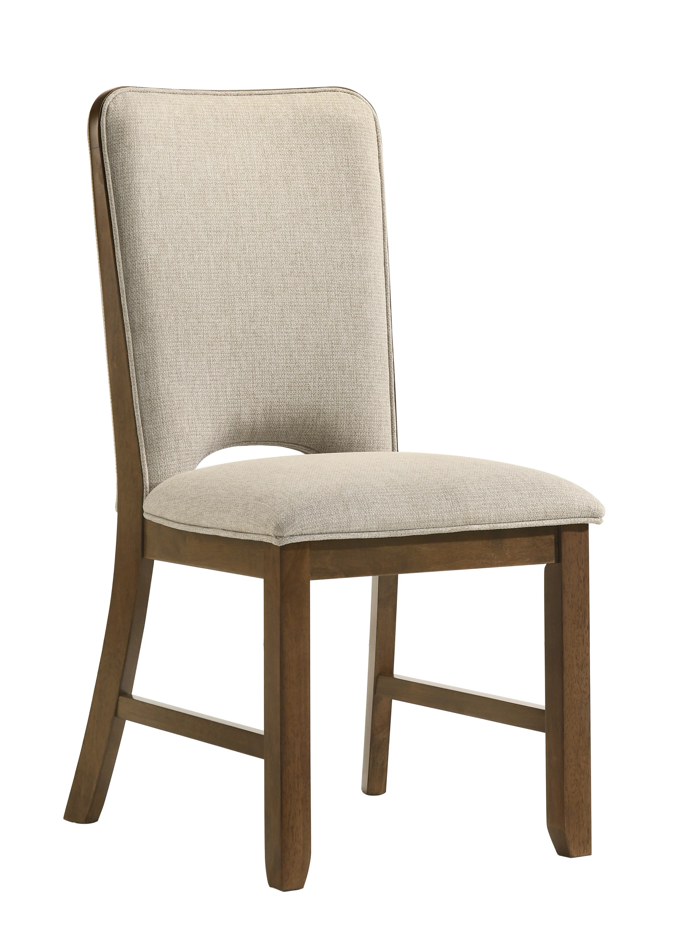Shari 5Pc Round Dining Set with Veneer Inlay Pattern Top - Image 2
