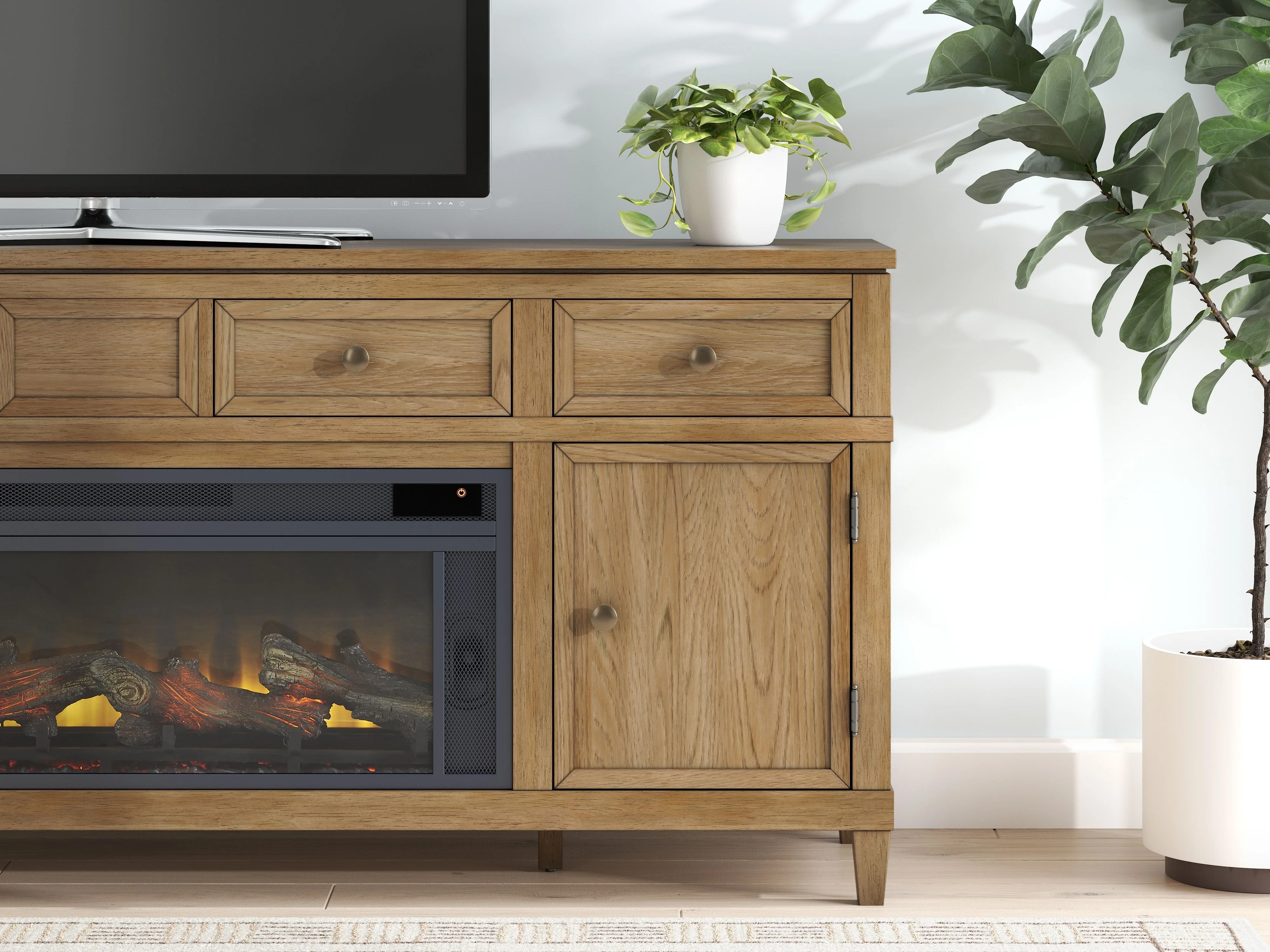 Sharlance - 81" TV Stand With Electric Fireplace - Image 4