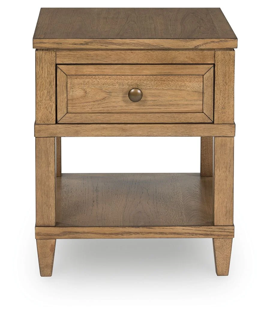 Sharlance - Rectangular End Table - Light Brown - Image 4