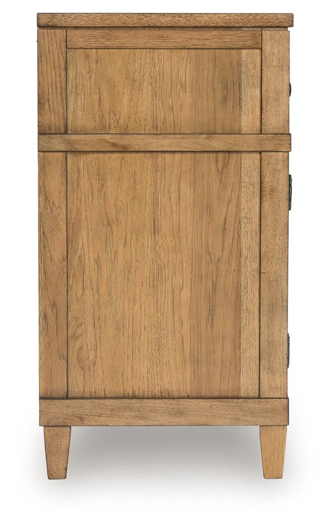 Sharlance - XL TV Stand With Fireplace Option - Light Brown - Image 3