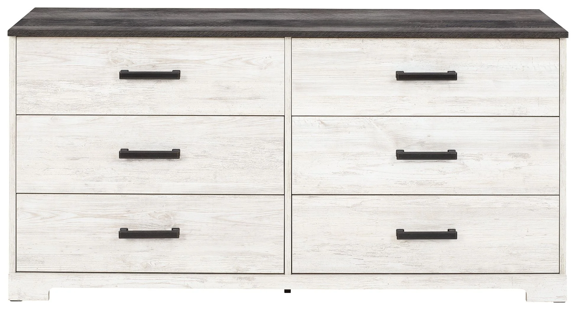 Shawburn - Six Drawer Dresser - Pewter-tone pulls - White / Black / Gray - Image 4