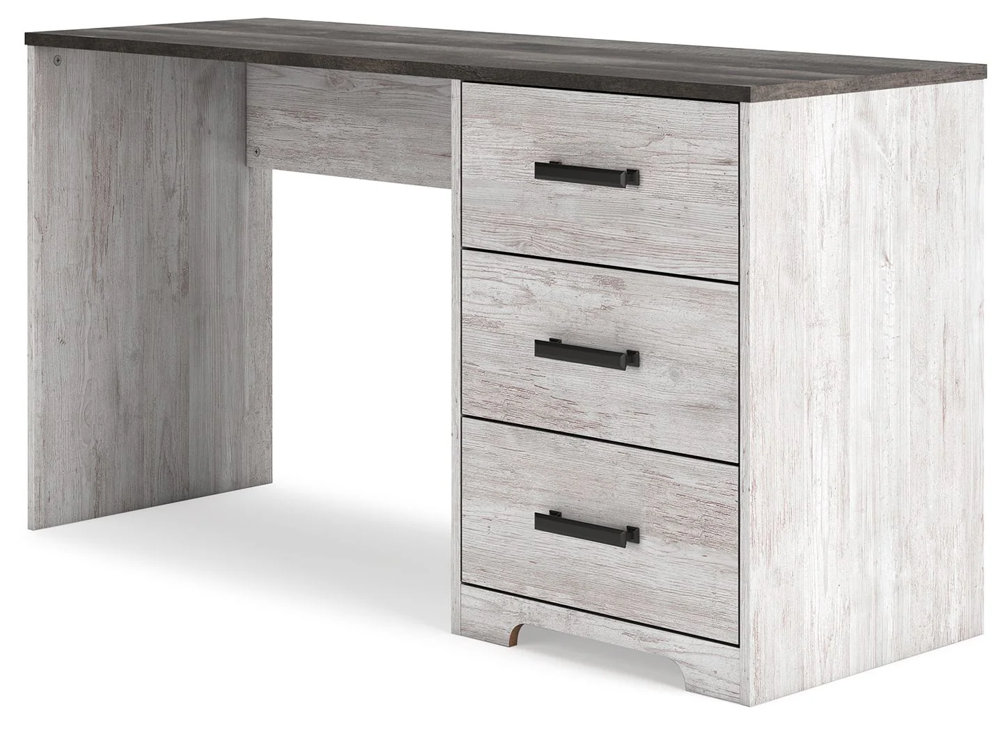 Shawburn - Home Office Desk - White / Dark Charcoal Gray - Image 4