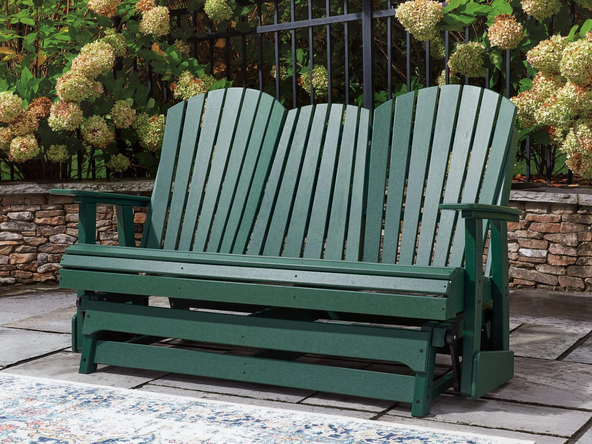 Shell Beach - Loveseat Glider - Green - Image 4