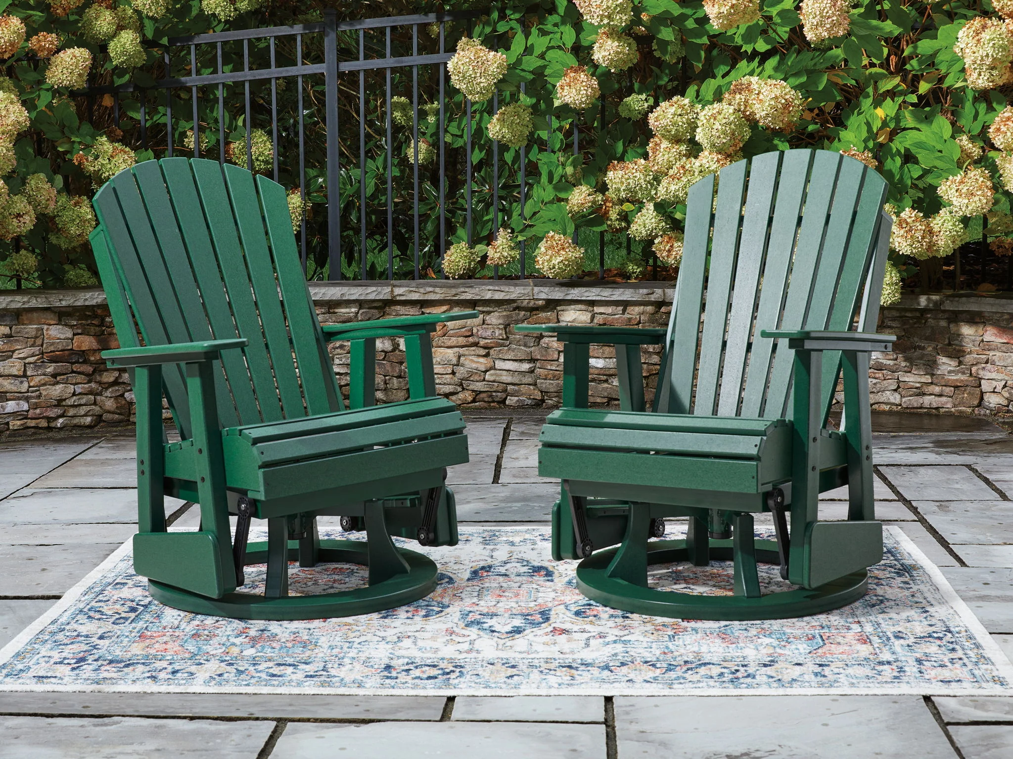 Shell Beach - Swivel Glider Chair - Green - Image 4