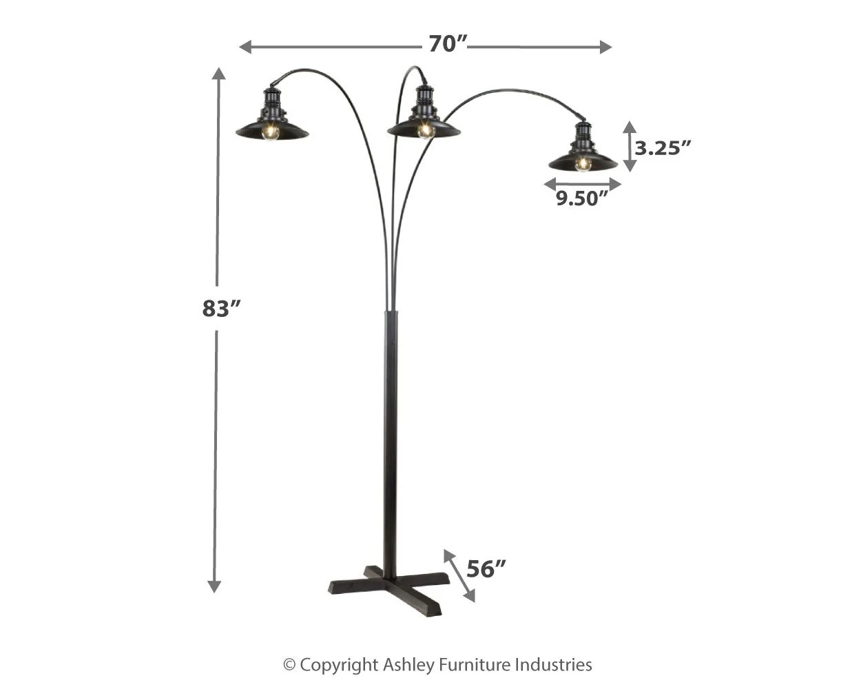 Sheriel - Metal Arc Lamp  - Black - Image 2