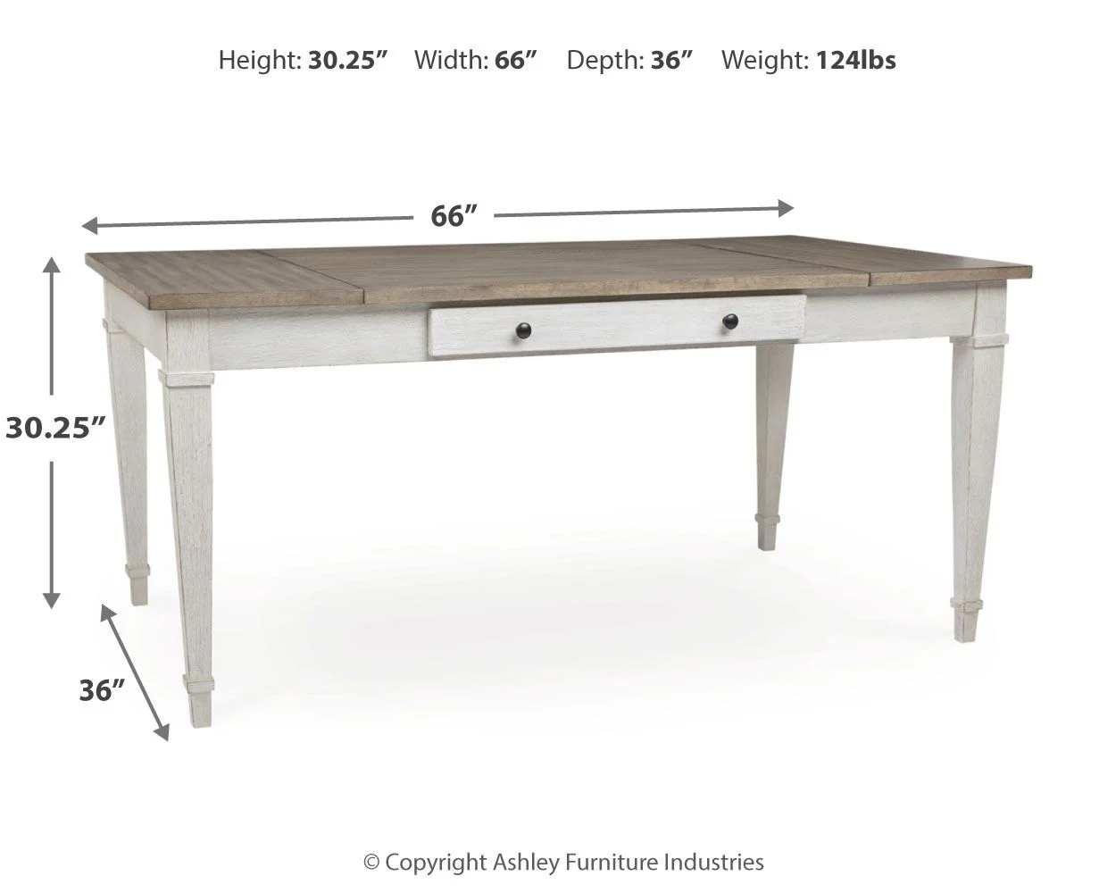 Skempton - RECT DRM Table w/Storage - White - Image 2