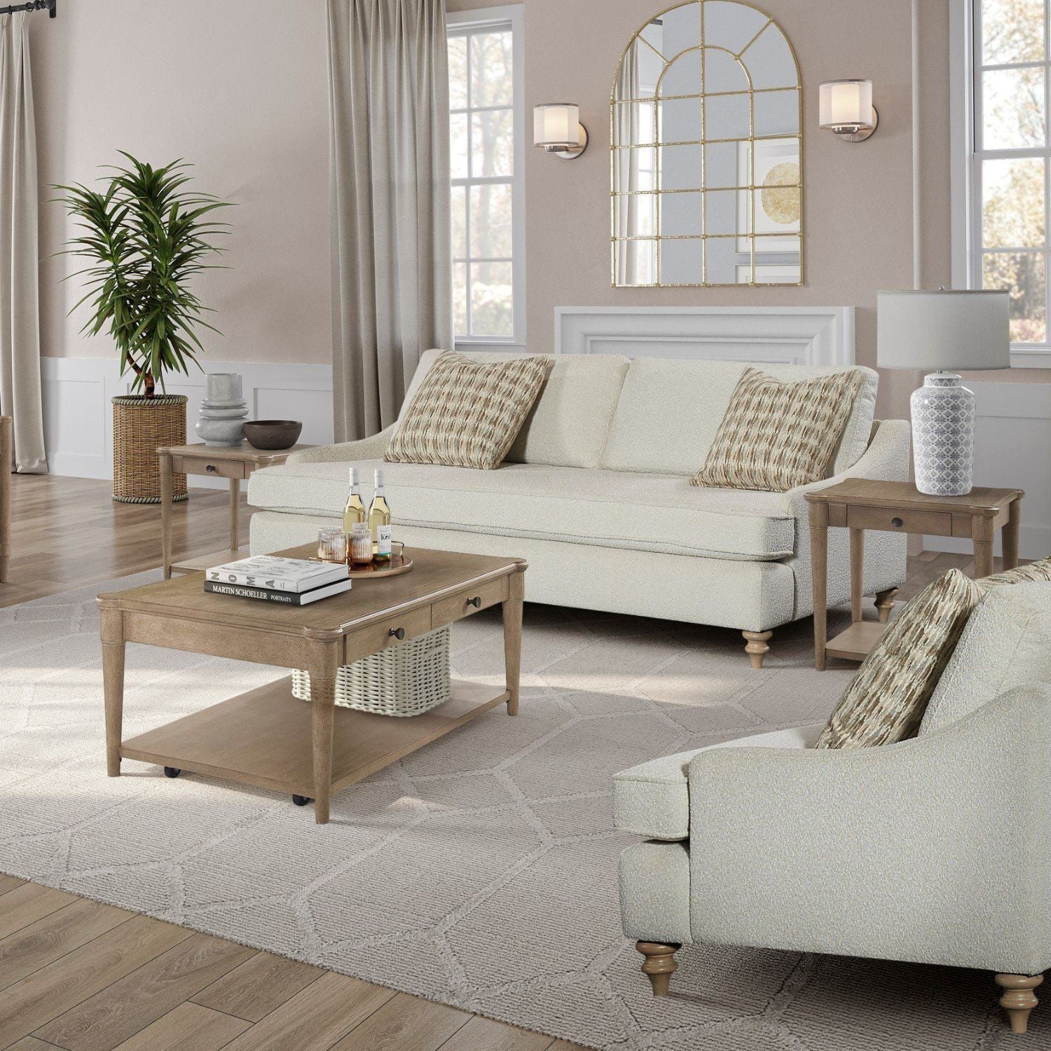 Sofa Single Reverable Cushion With 2 Pillows - Off White - Image 2