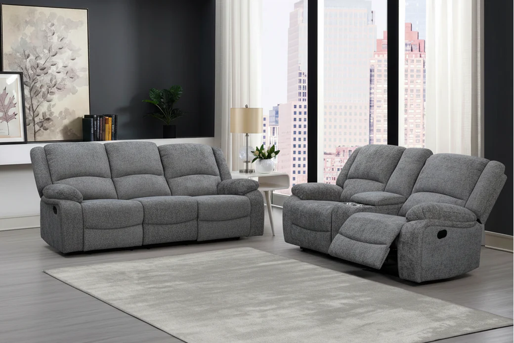 Spencer Steel Reclining Living Room Set - Image 2