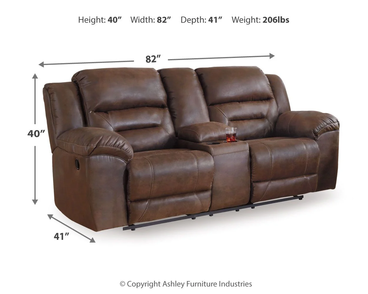 Stoneland - Reclining Loveseat - Image 5
