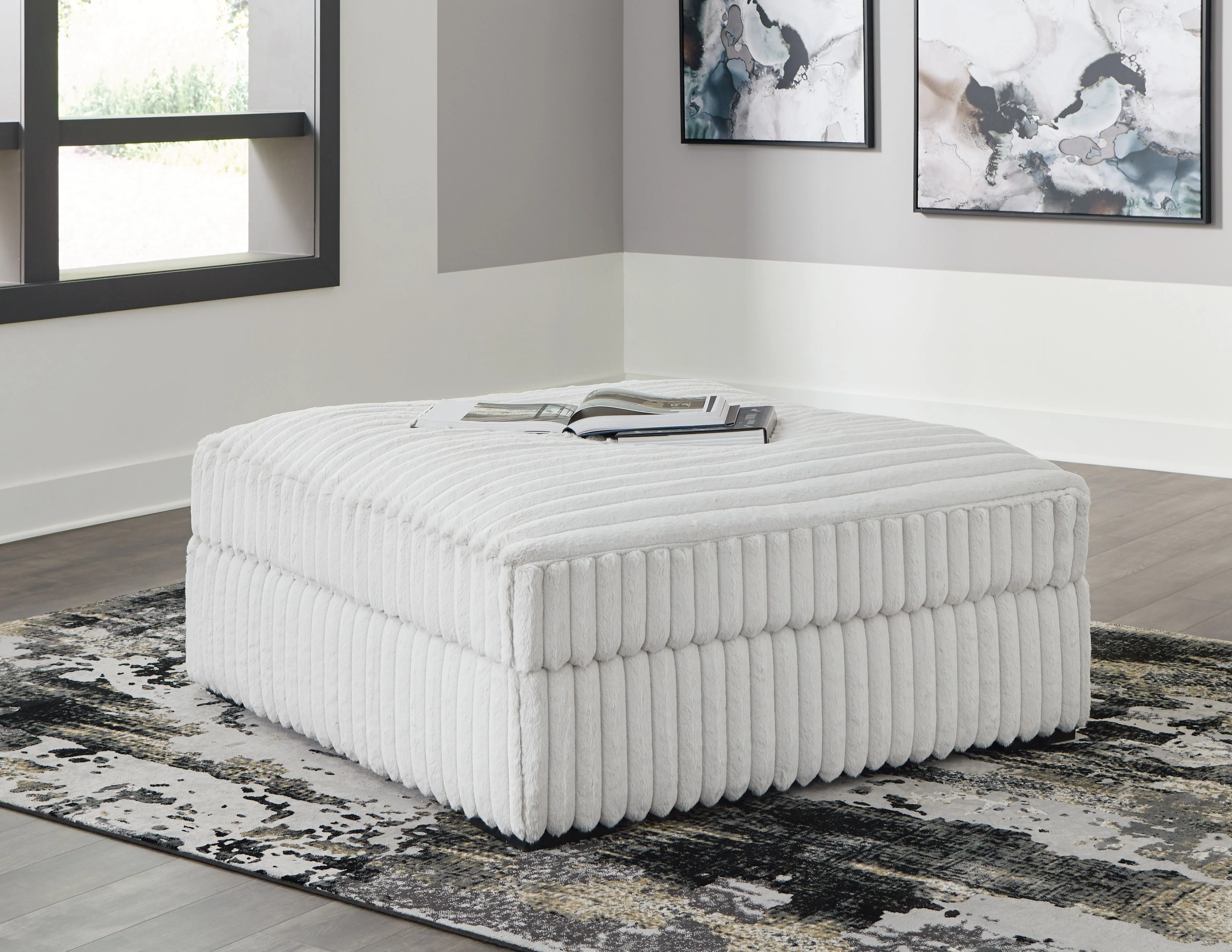Stupendous - Oversized Accent Ottoman - Alloy - Image 3