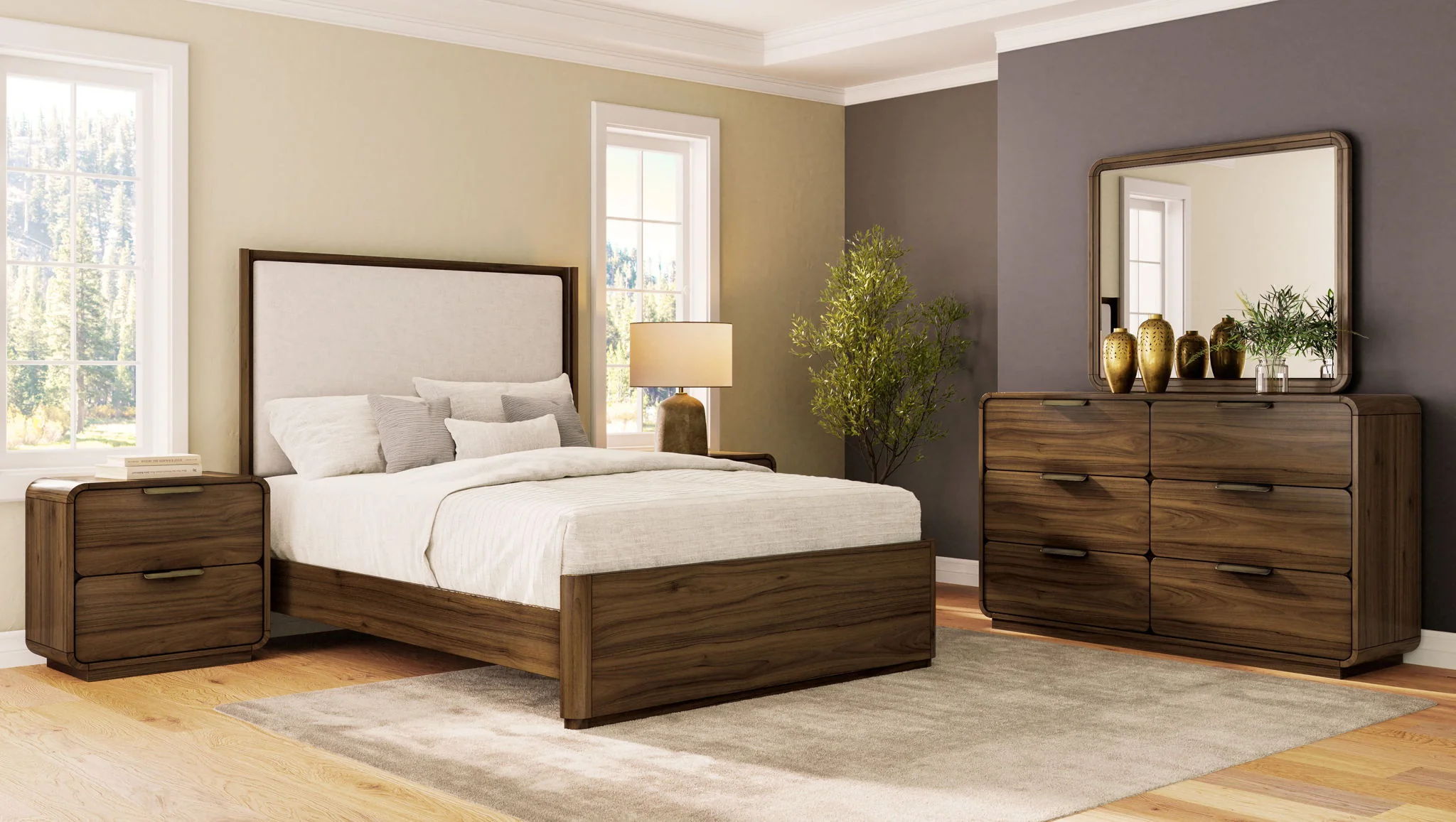 Summerfield - Nightstand With USB - Walnut - Image 4