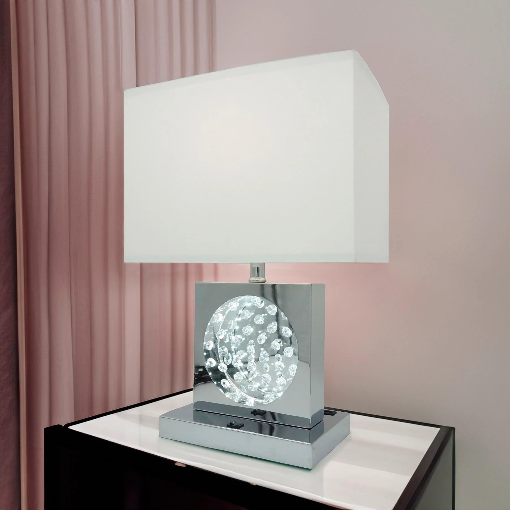 Table Lamp - Metal - Chrome - Image 2