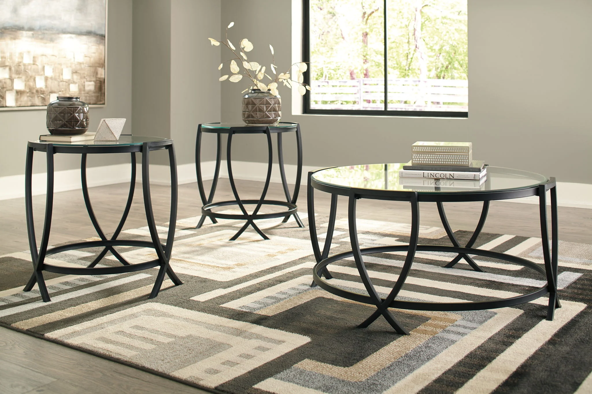 Tarrin - Occasional Table Set (Set of 3) - Black - Image 2