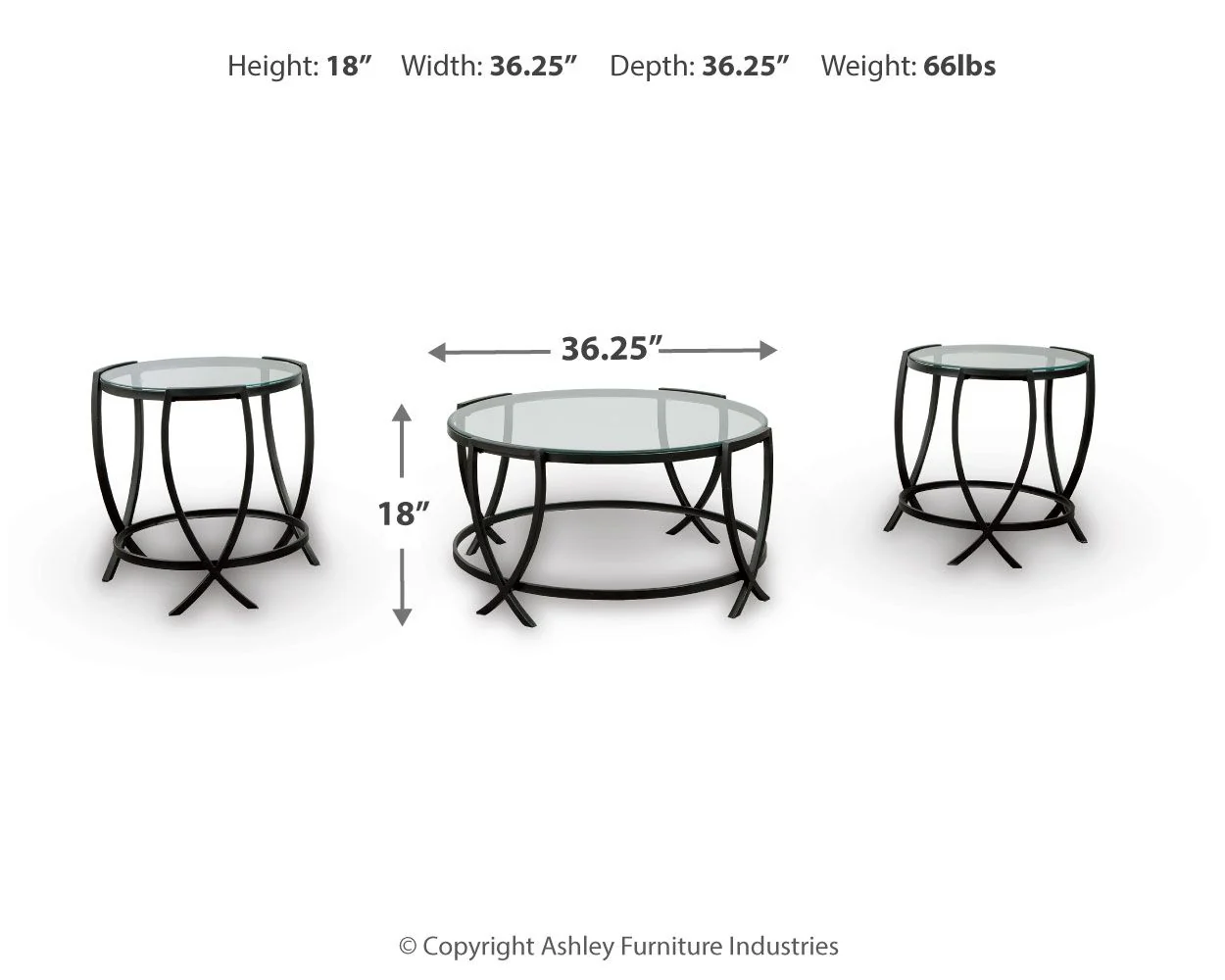 Tarrin - Occasional Table Set (Set of 3) - Black - Image 3