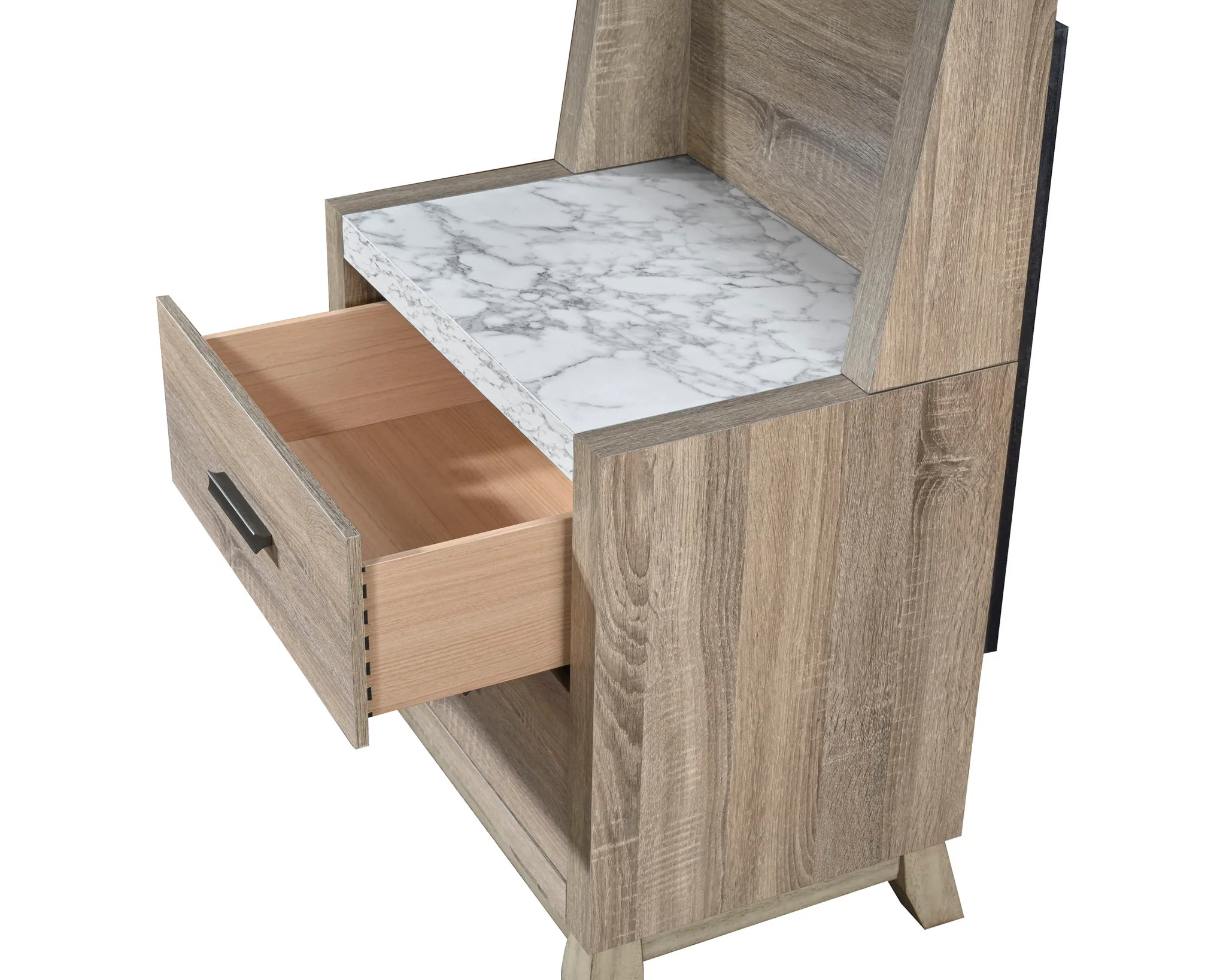 Tilston - Nightstand With Wall Panel - Natural - Image 3