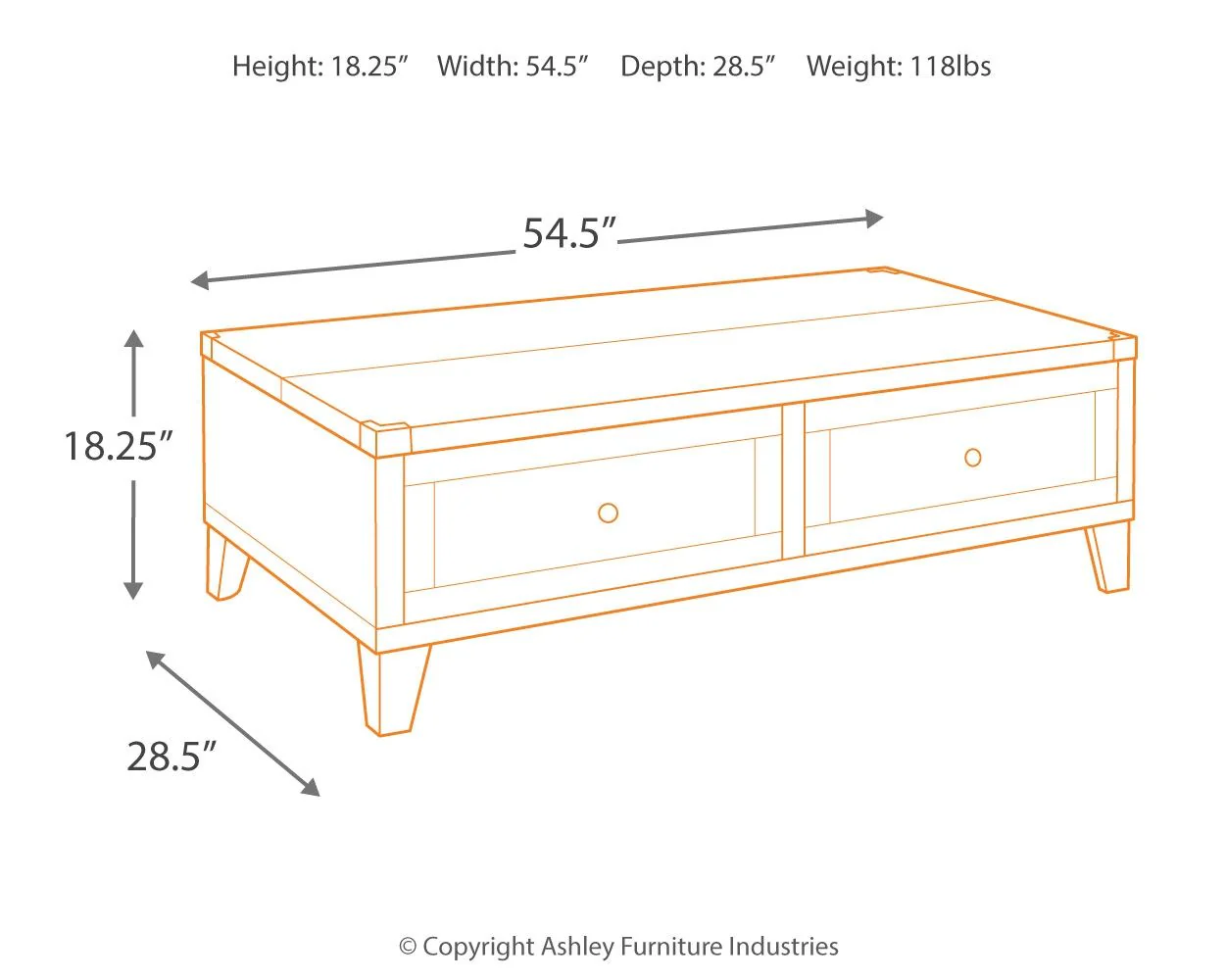 Todoe - Lift Top Cocktail Table - Dark Gray - Image 4