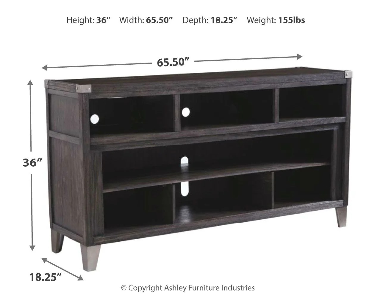 Todoe - LG TV Stand w/Fireplace Option - Gray - Image 4