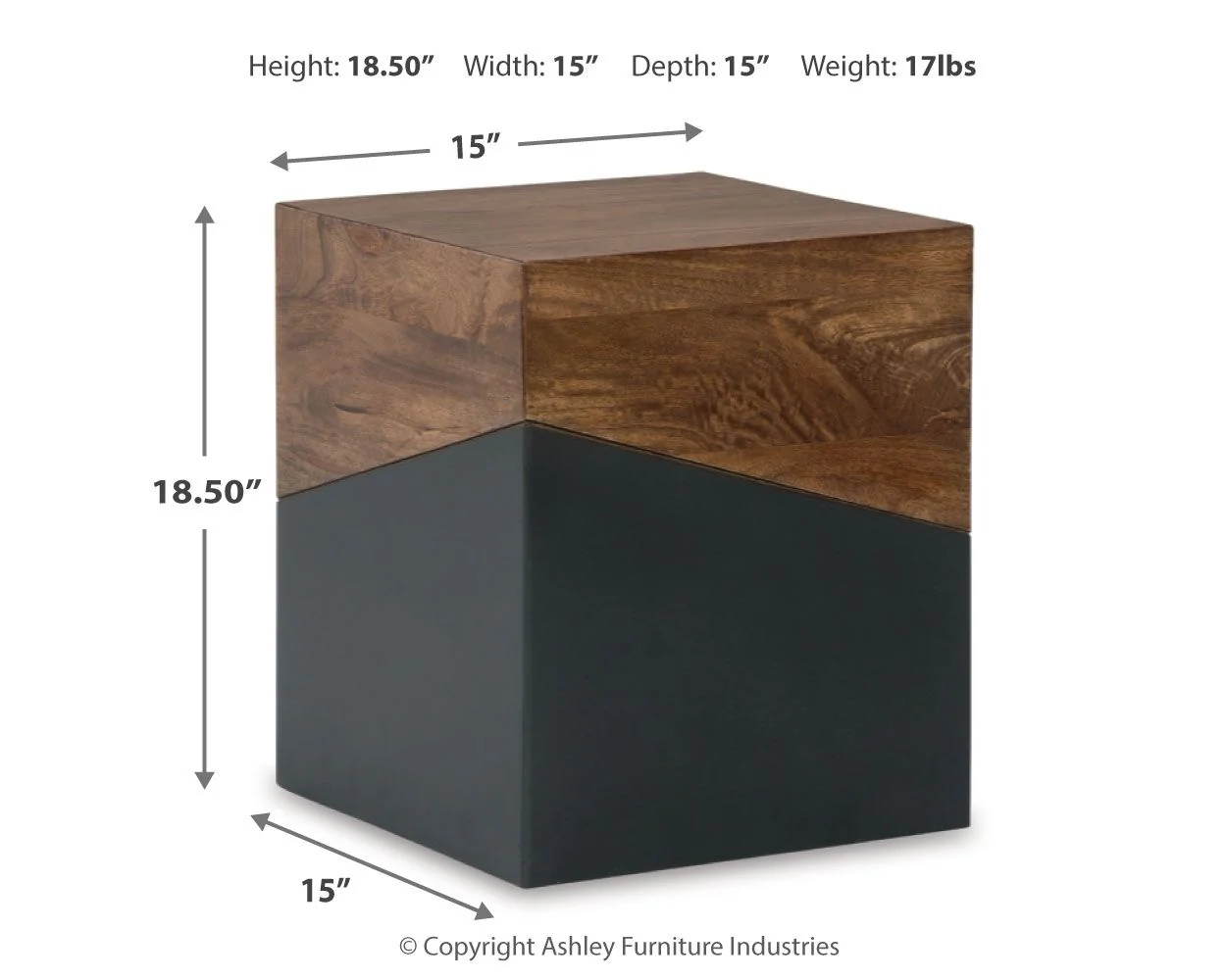 Trailbend - Accent Table - Brown / Gunmetal - Image 2