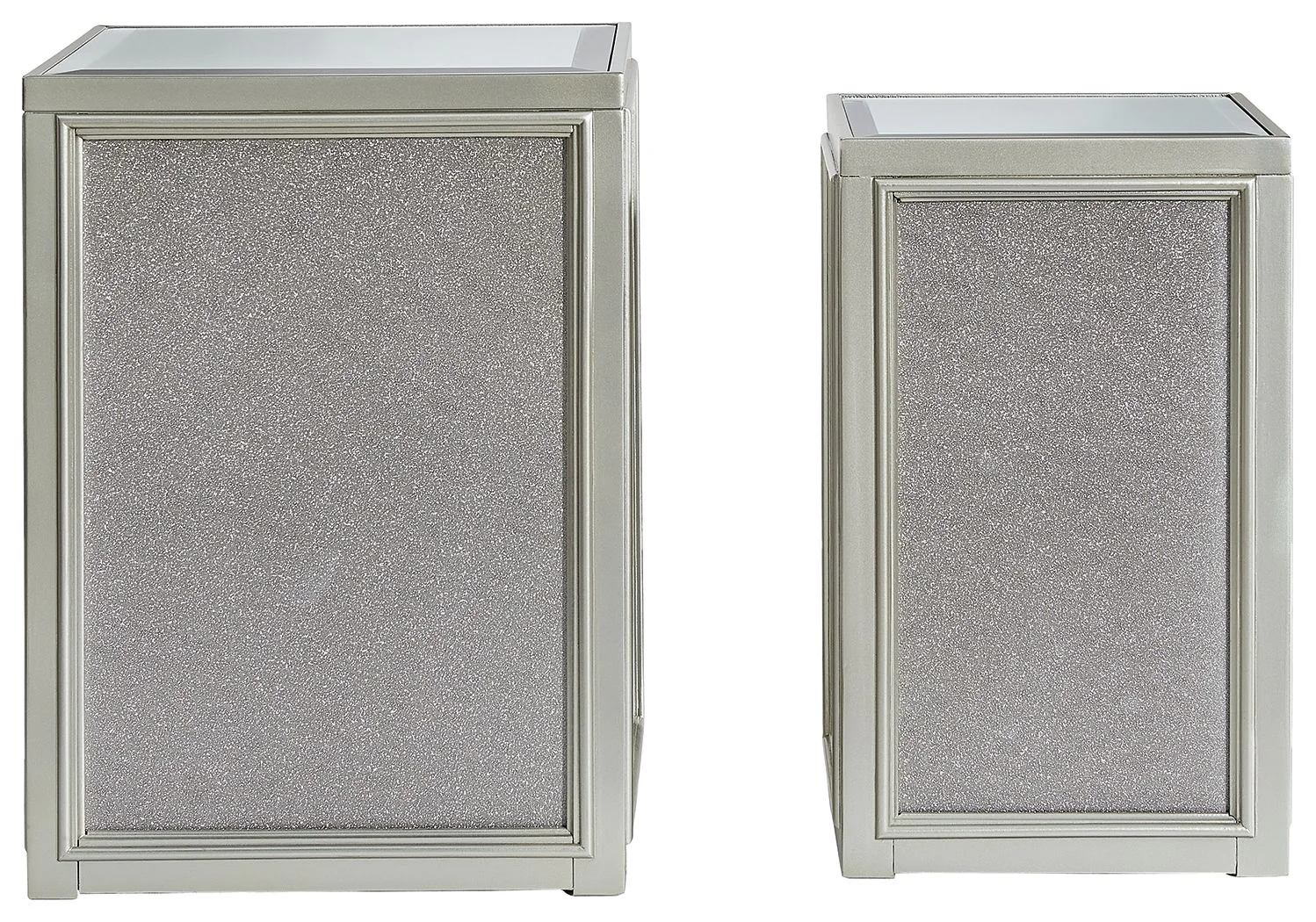 Traleena - Nesting End Tables (Set of 2) - Silver Finish - Image 2