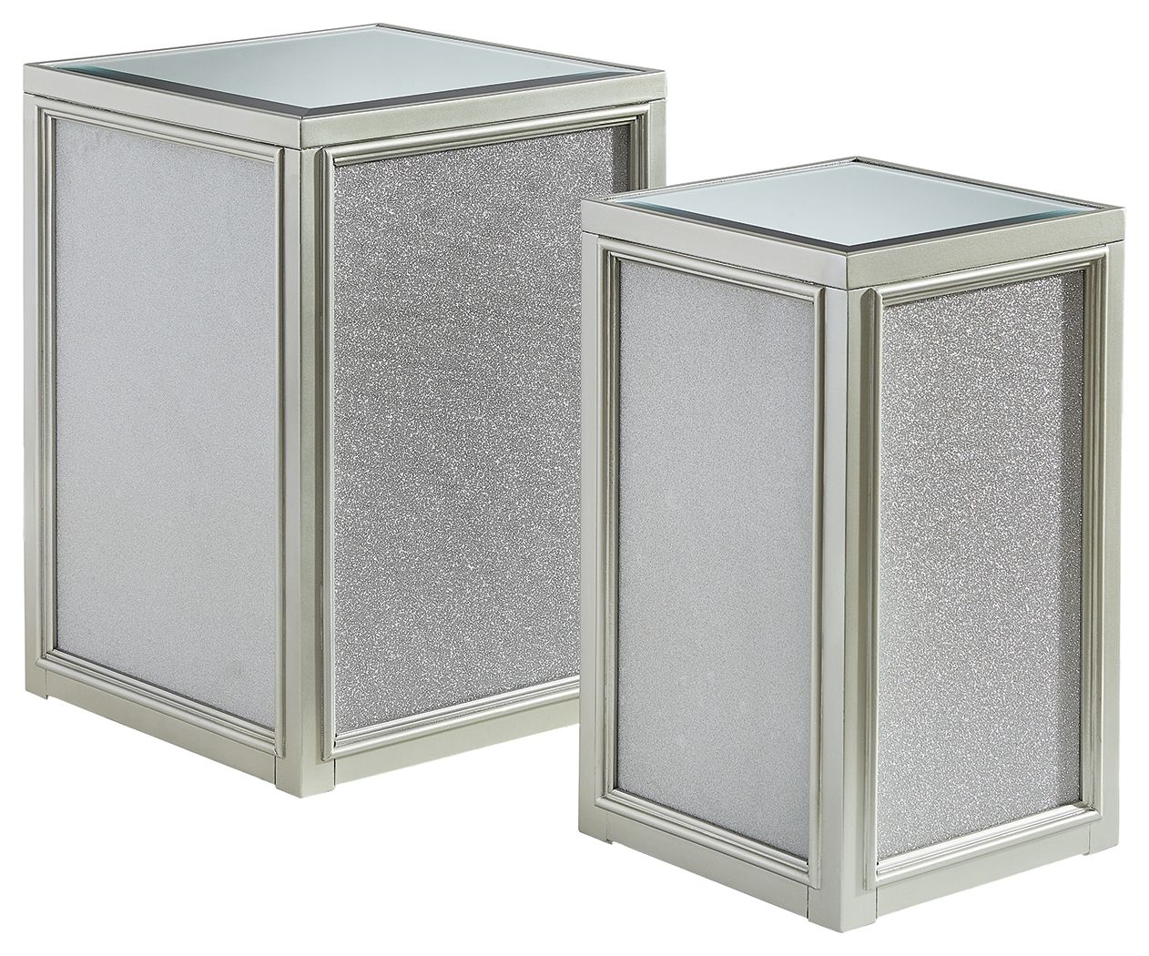 Traleena - Nesting End Tables (Set of 2) - Silver Finish - Image 4