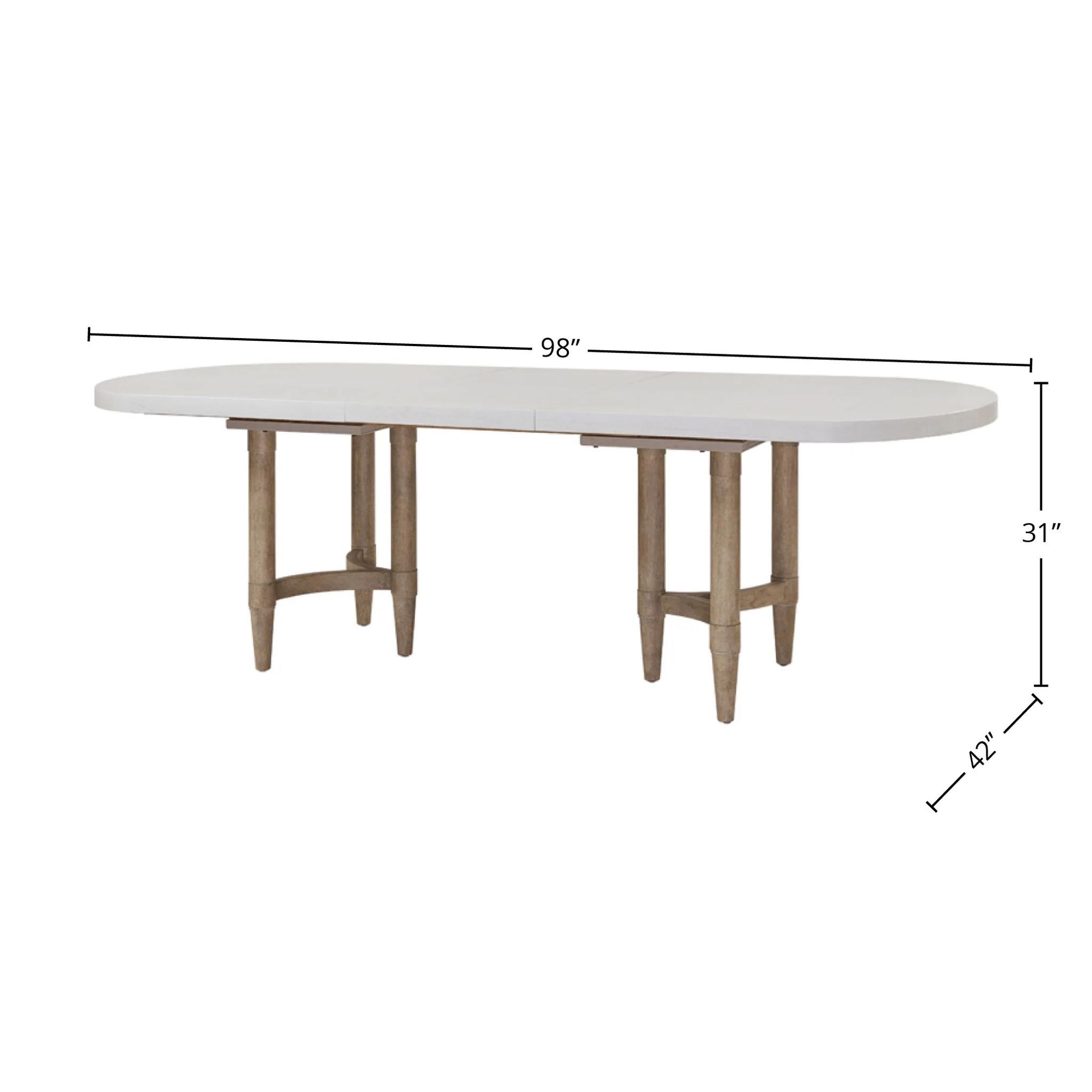 Triad - Double Pedestal Dining Table With Leaf - Sand - Image 2