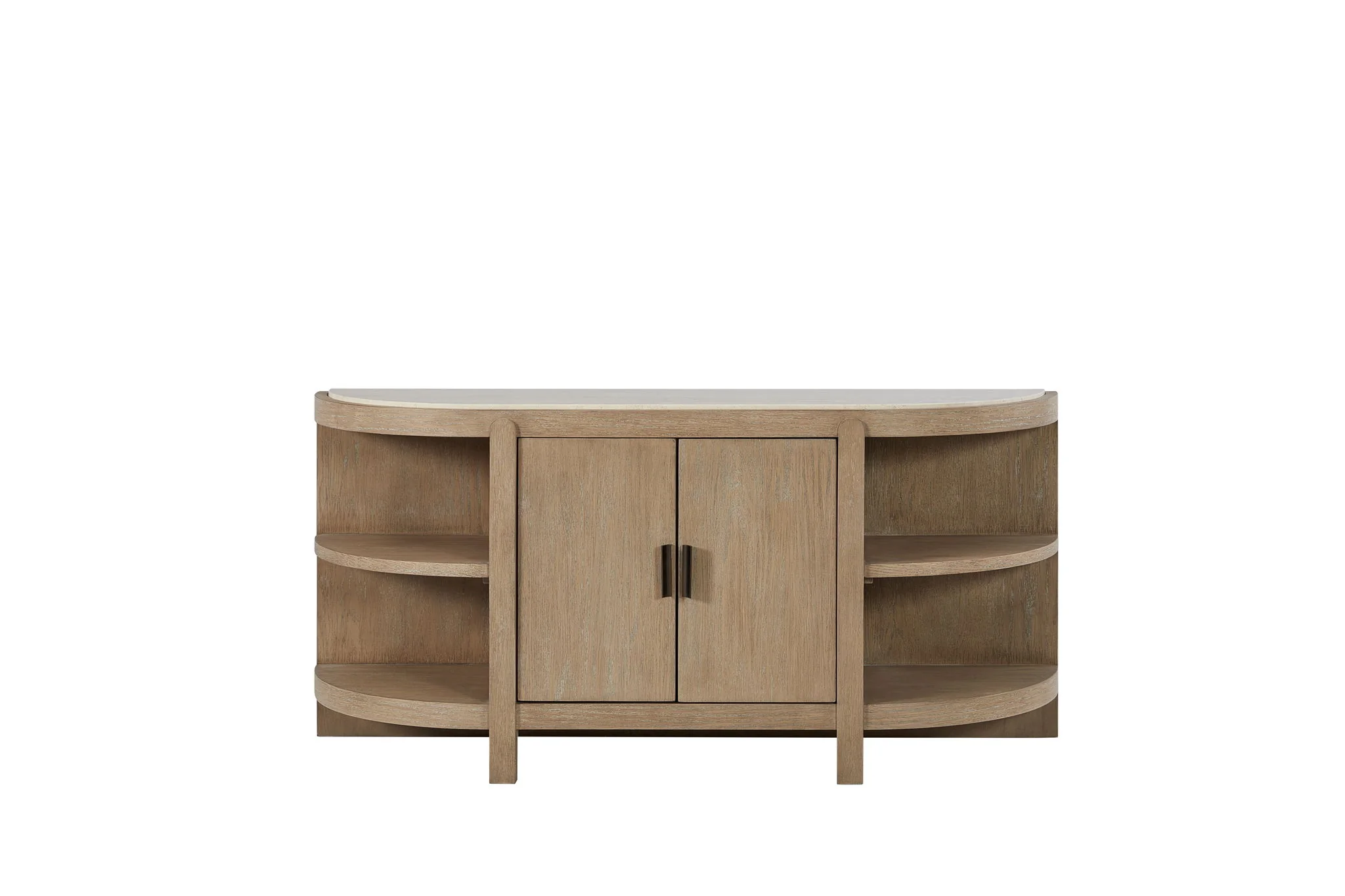 Trilogy - 2-Door Console Table With Marble Top - Toffee - Image 2