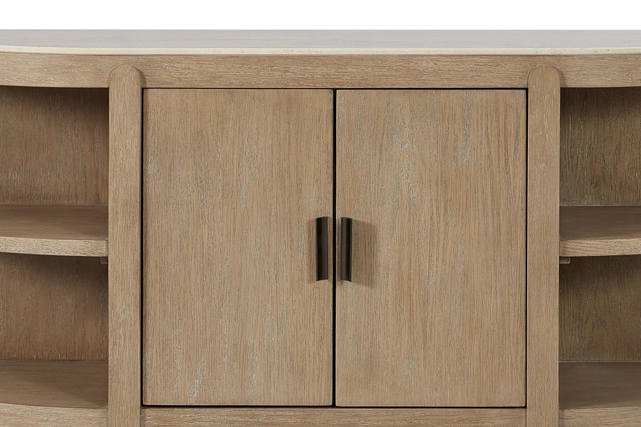 Trilogy - 2-Door Console Table With Marble Top - Toffee - Image 3