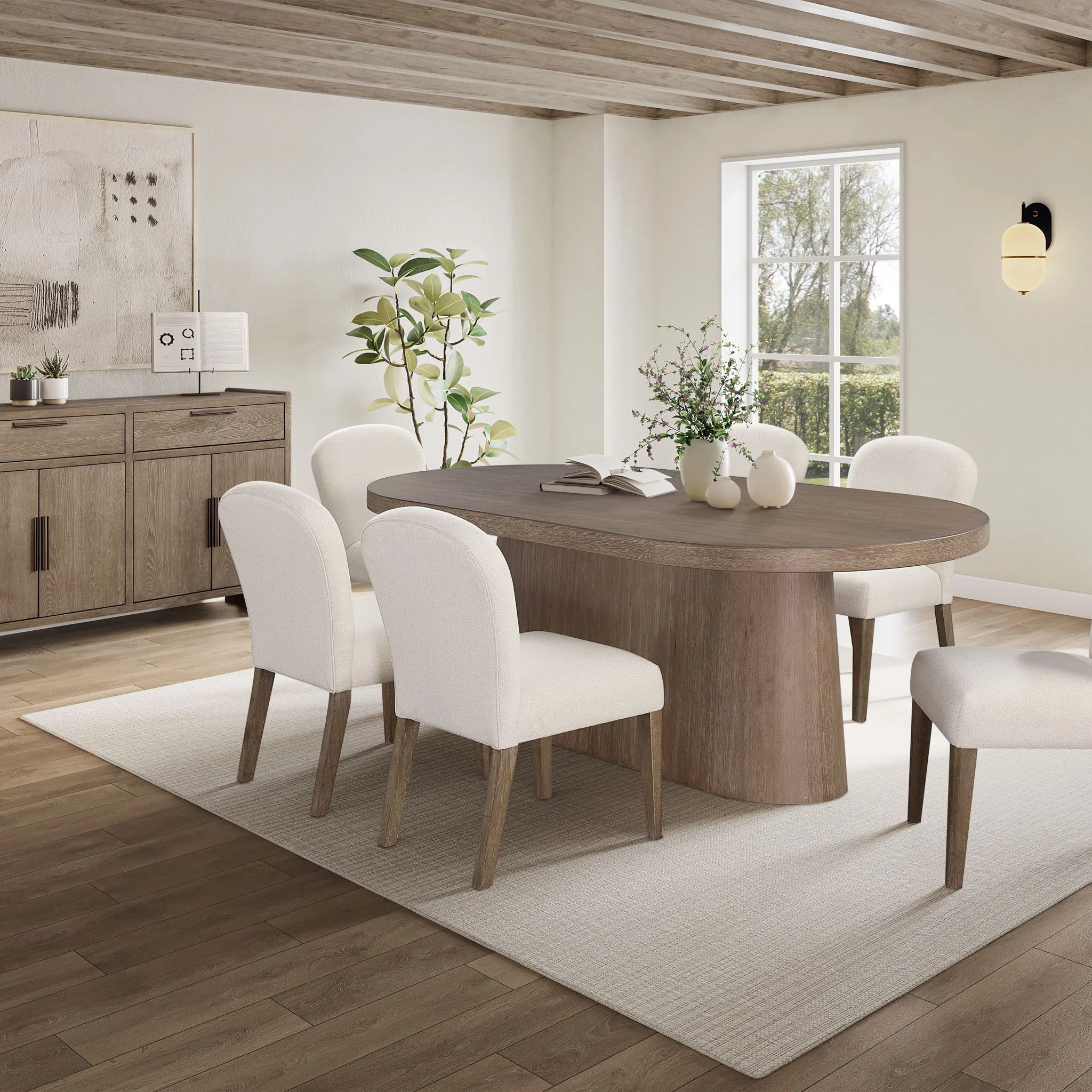 Trilogy - Oval Pedestal Dining Table - Cocoa - Image 3