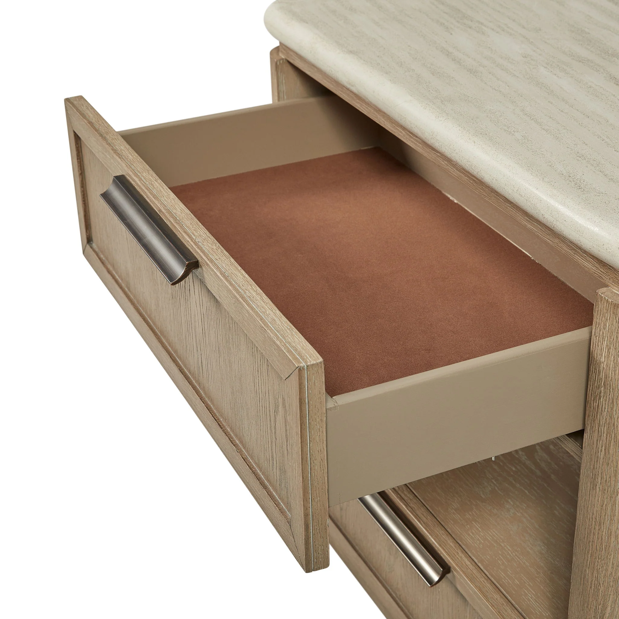 Trilogy - Two Drawer Nightstand With Oak Veneer Drawer Fronts - Toffee - Image 3