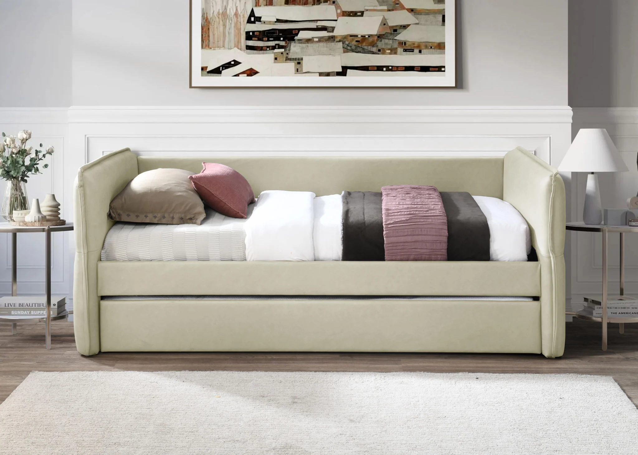 Trina - Upholstered Trundle Daybed - Image 5