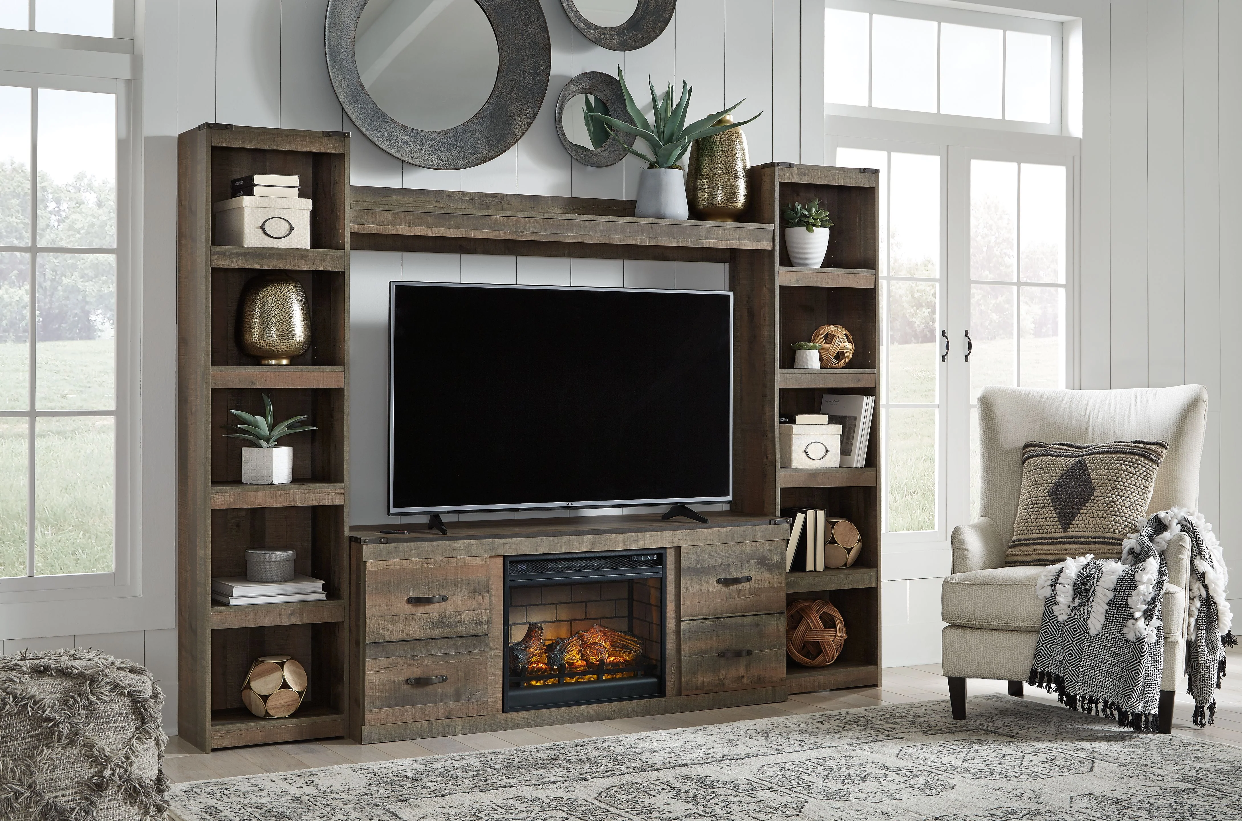 Trinell - 4-Piece Entertainment Center With 60" TV Stand - Image 4