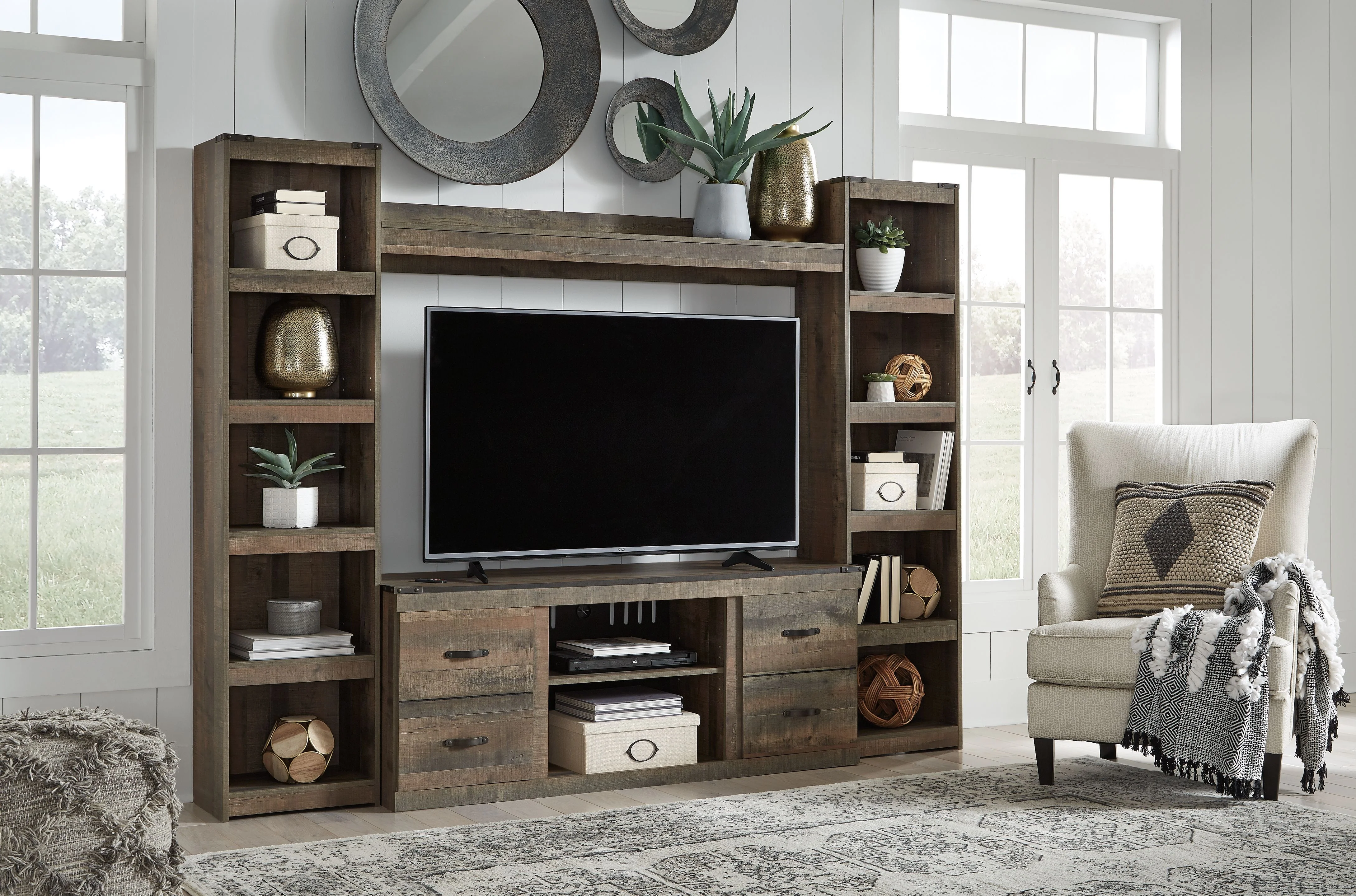 Trinell - 4-Piece Entertainment Center With 60" TV Stand - Image 5