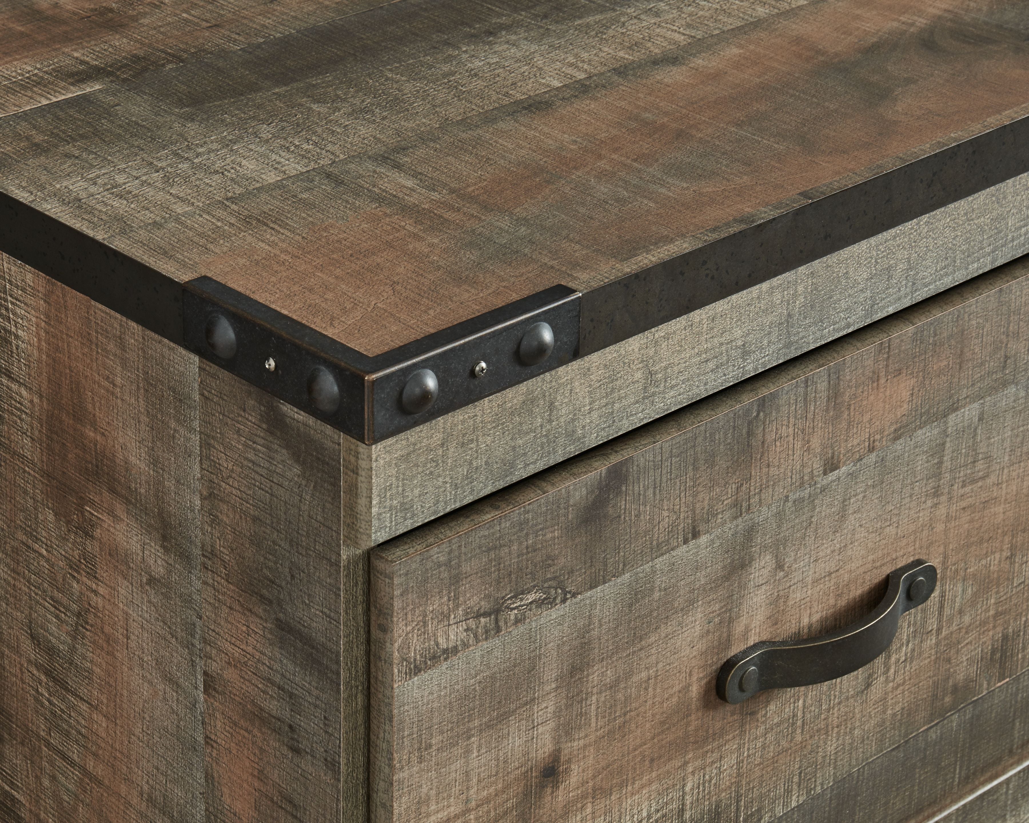 Trinell - TV Stand With Electric Fireplace - Brown - Image 2