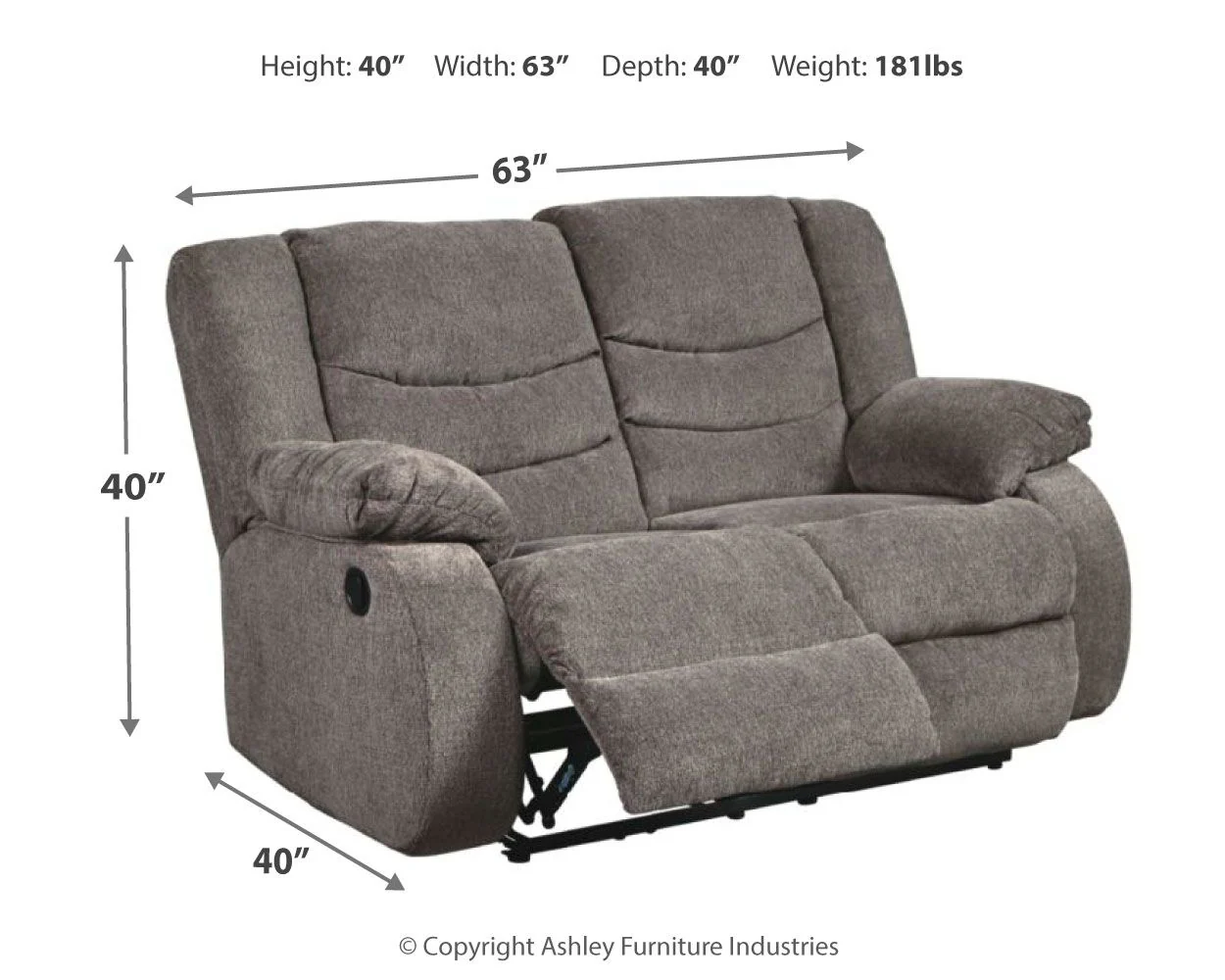 Tulen - Reclining Loveseat - Image 3