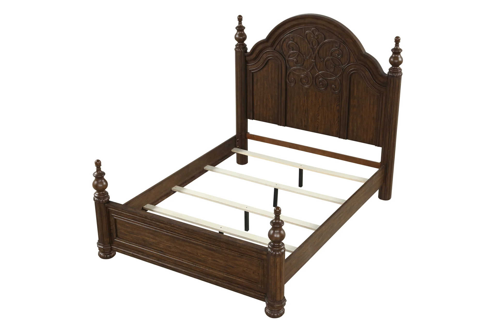 Tuscany - Queen Panel Bed - Warm Mahogany - Image 4