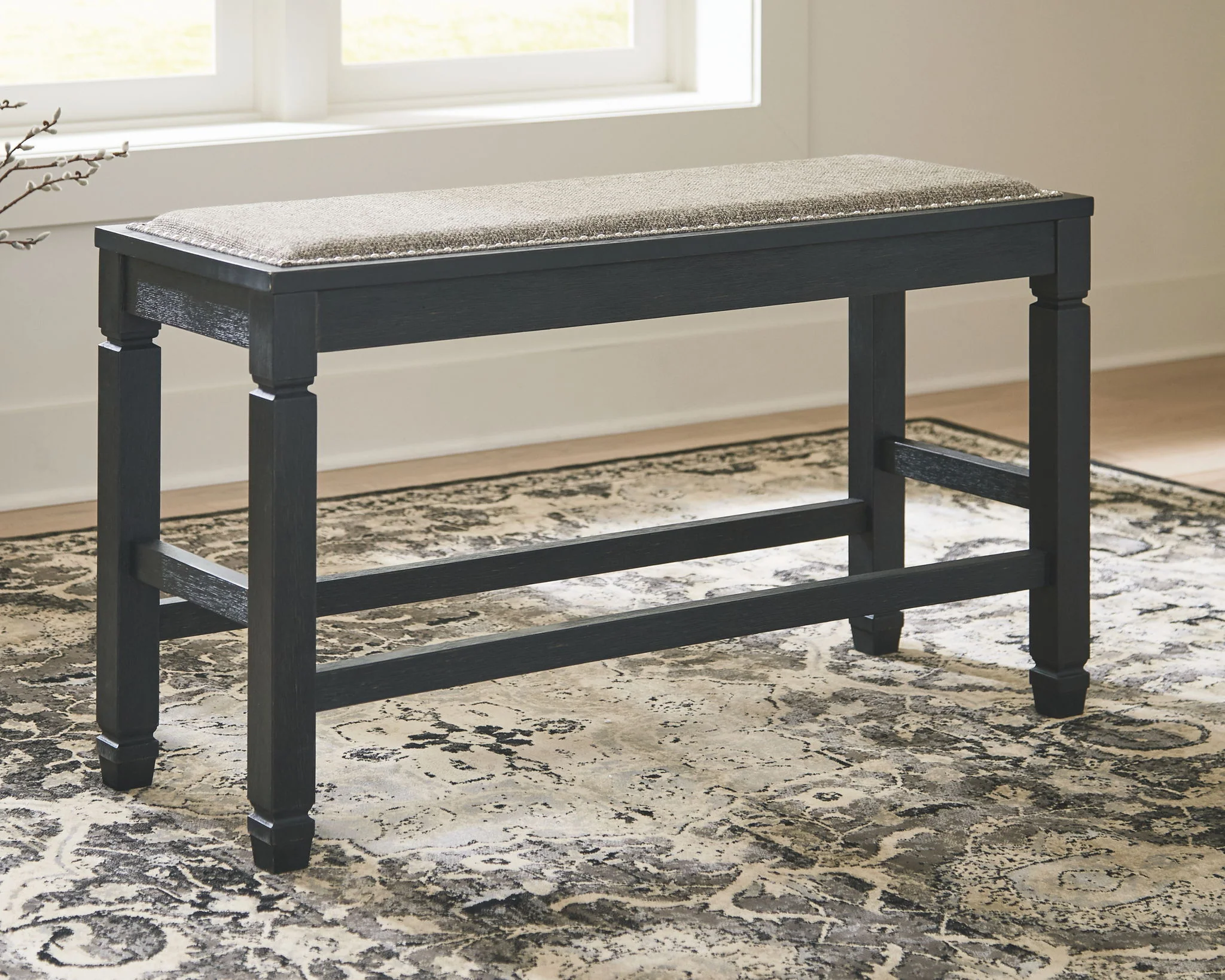 Tyler Creek - DBL Counter UPH Bench  - Antique Black - Image 2