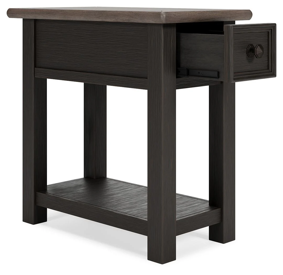 Tyler Creek - Chair Side End Table - Black / Gray - Image 3