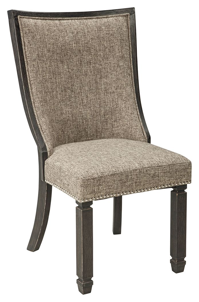 Tyler Creek - Dining UPH Side Chair (Set of 2) - Framed Back - Black / Grayish Brown - Image 2
